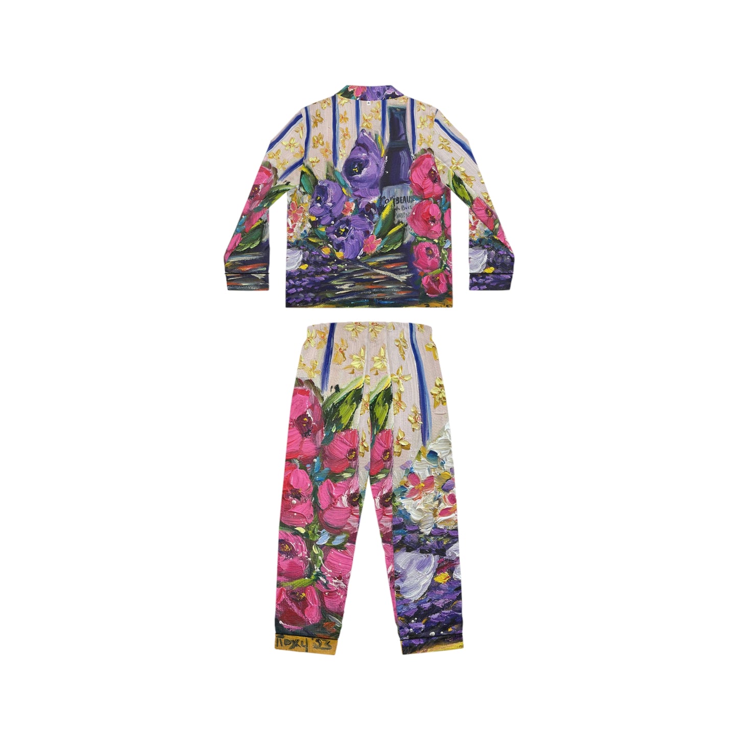 Satin Pajamas - Corbeaux Wine and Lavender