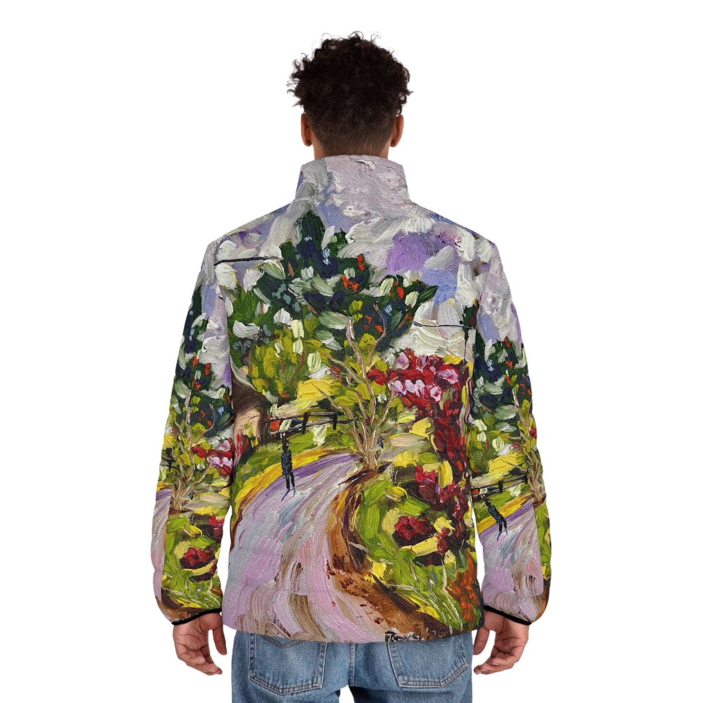 Men's Puffer Jacket - Roxy Rich Art-Dreamy Walk in Churchill, Cotswolds
