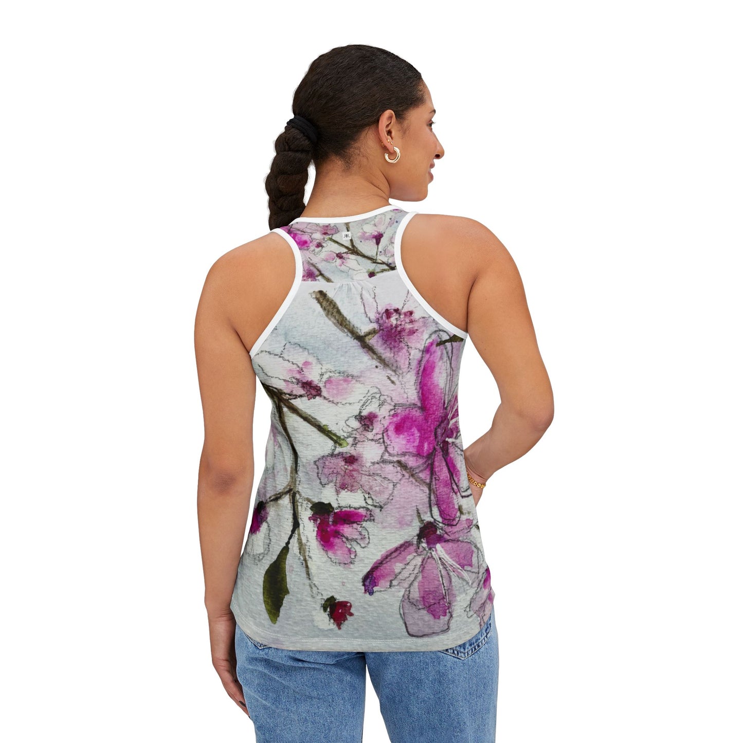 Women's Racerback Tank Top-Cherry Blossoms