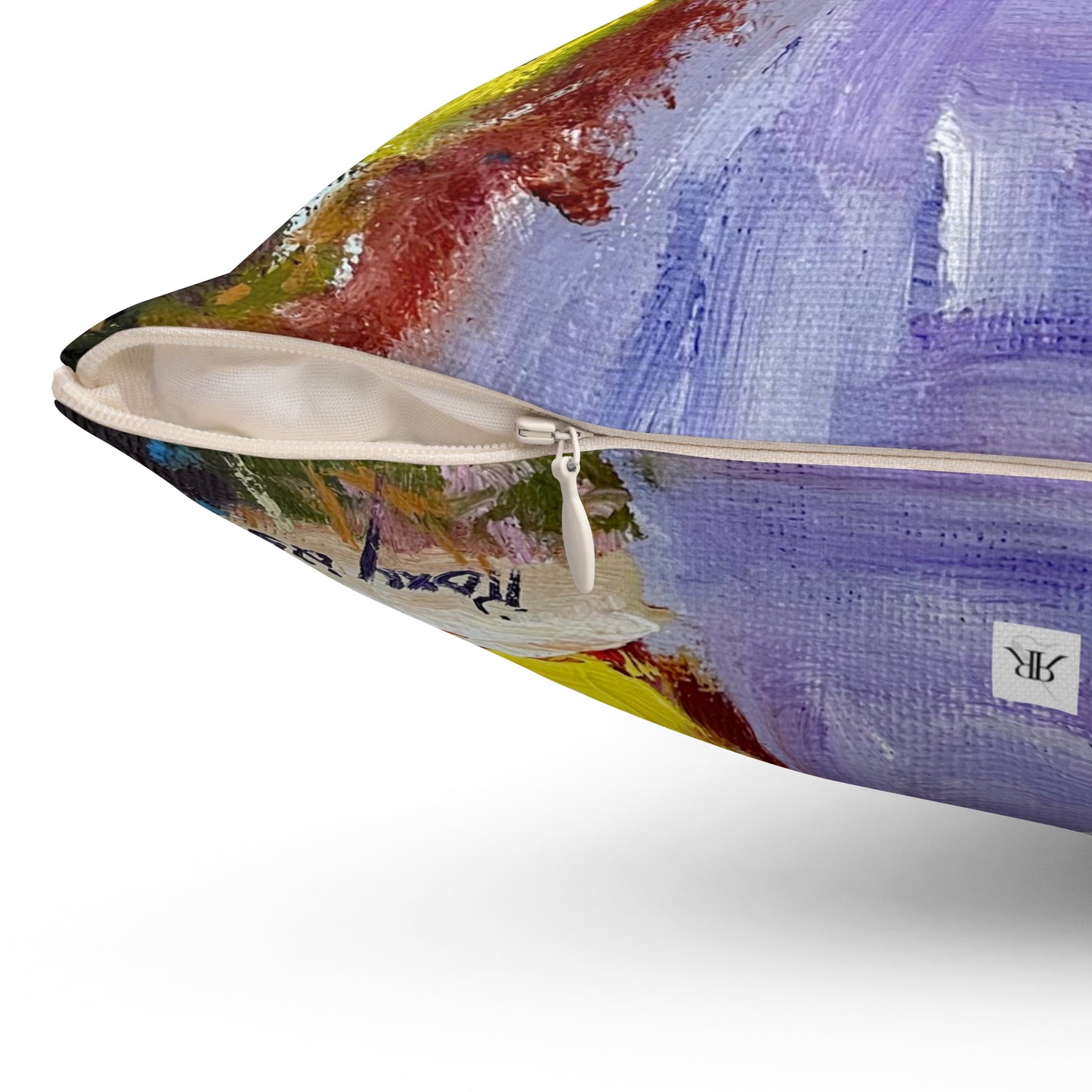 Indoor Spun Polyester Square Pillow-Passing Through Whitney-Cotswolds