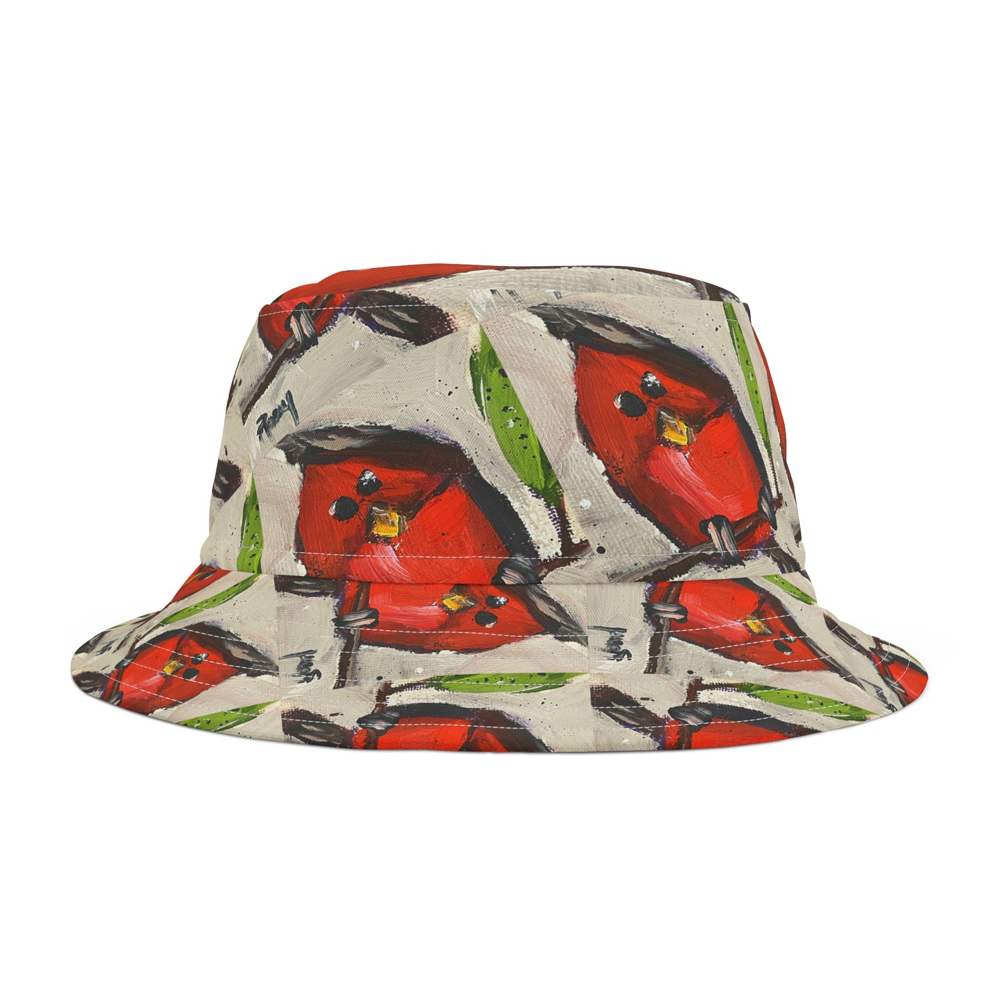 Whimsical Cardinal Chick Bucket Hat