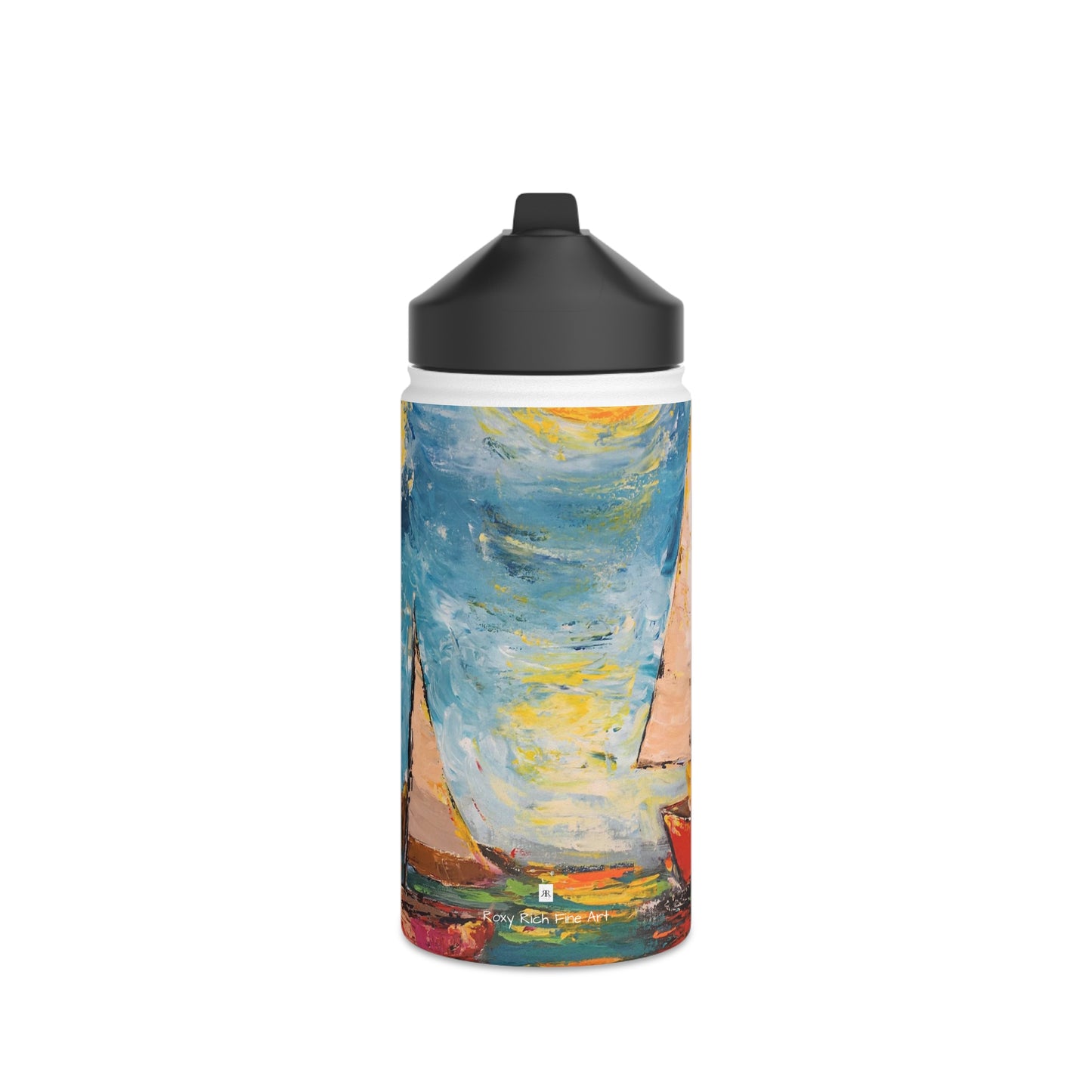 Sunny Sails- Botella de agua de acero inoxidable, tapa estándar