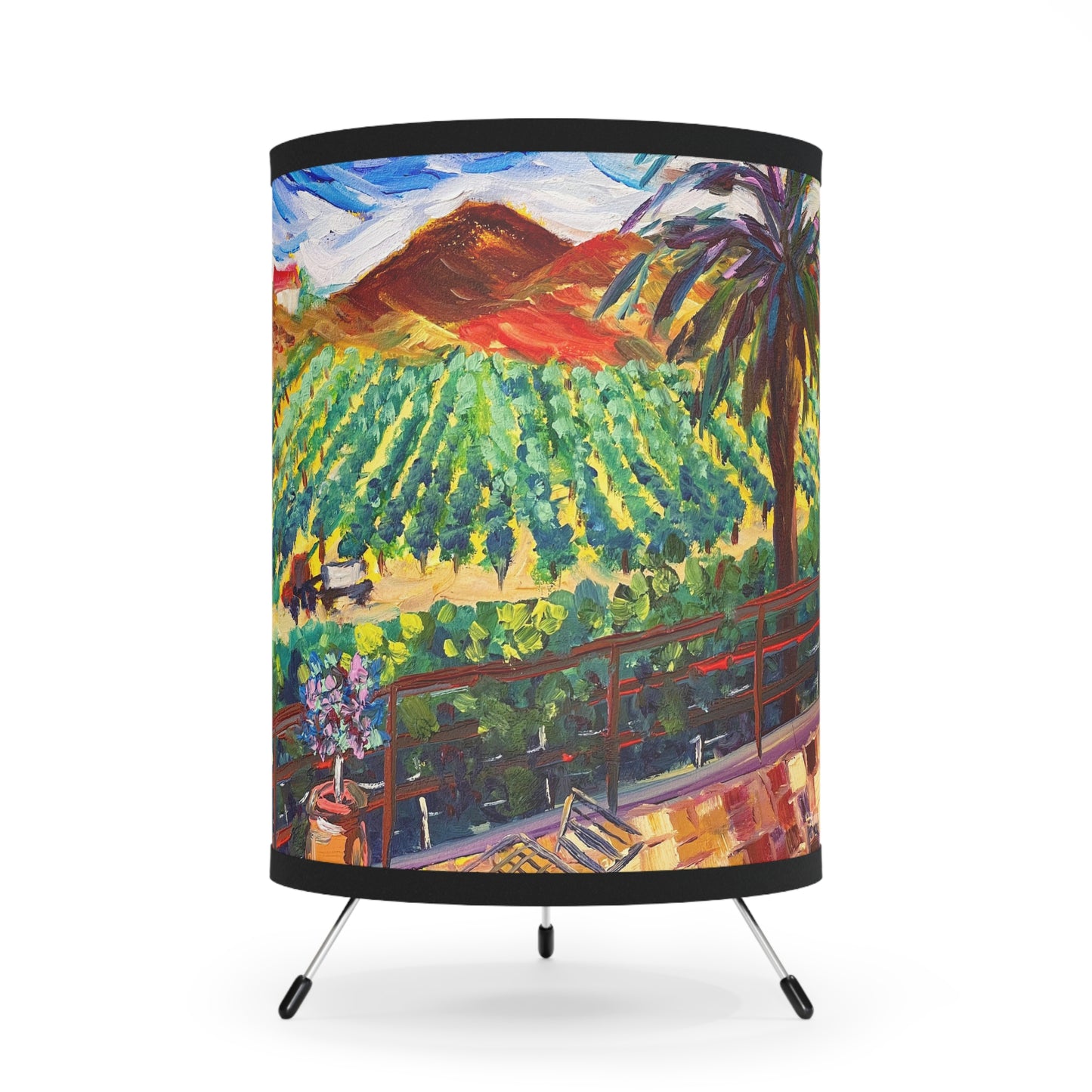 Vineyard View Chapin WineryTripod Lamp