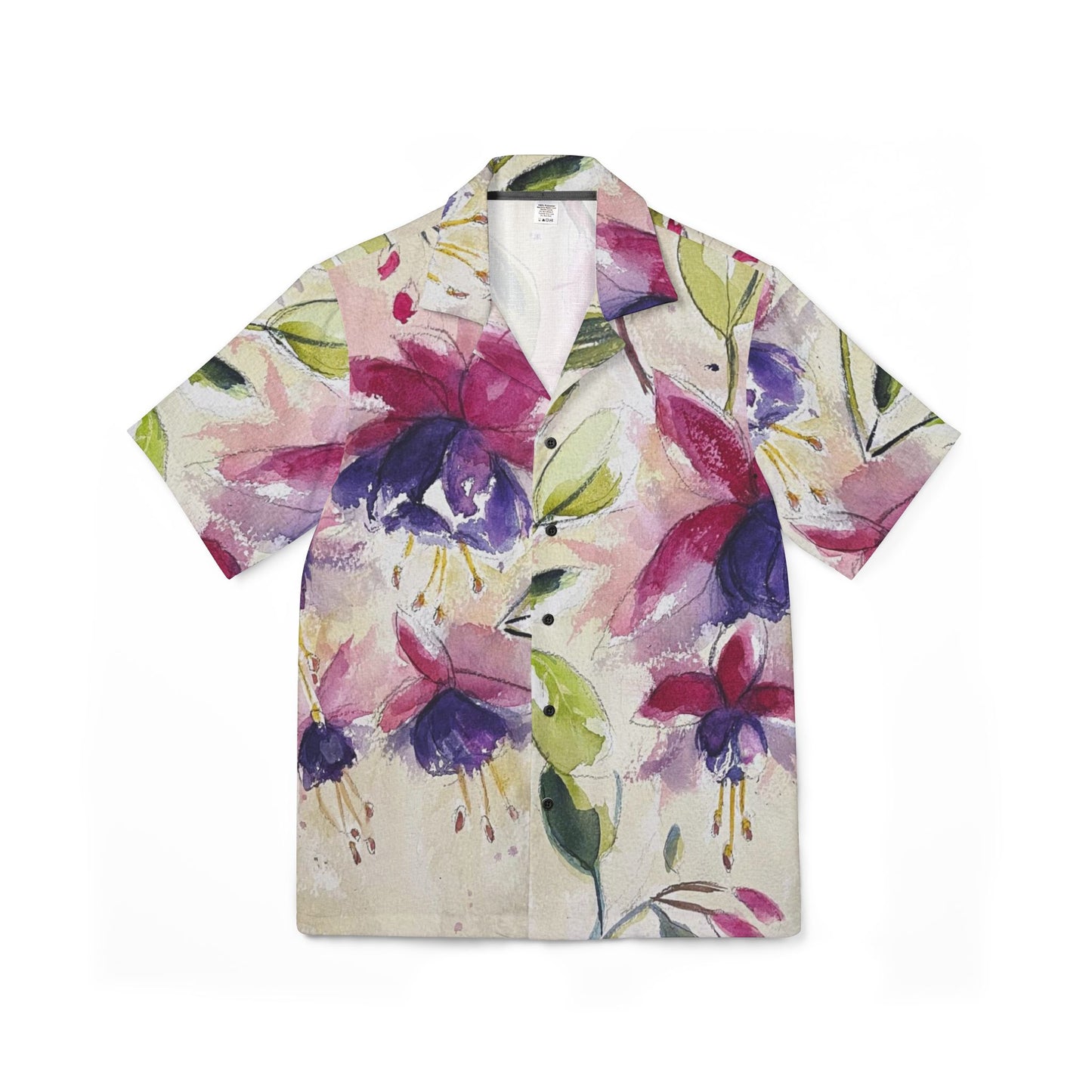 Men's Hawaiian Camp Shirt (AOP)-Fluffy Fuchsias