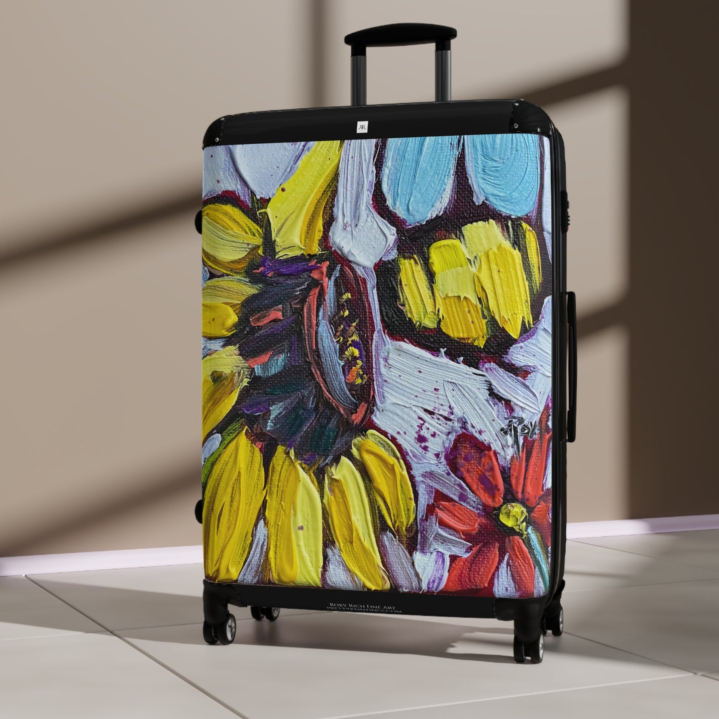 Sun Bee Sunflower and Bee Carry on Suitcase (Choose from 3 sizes)