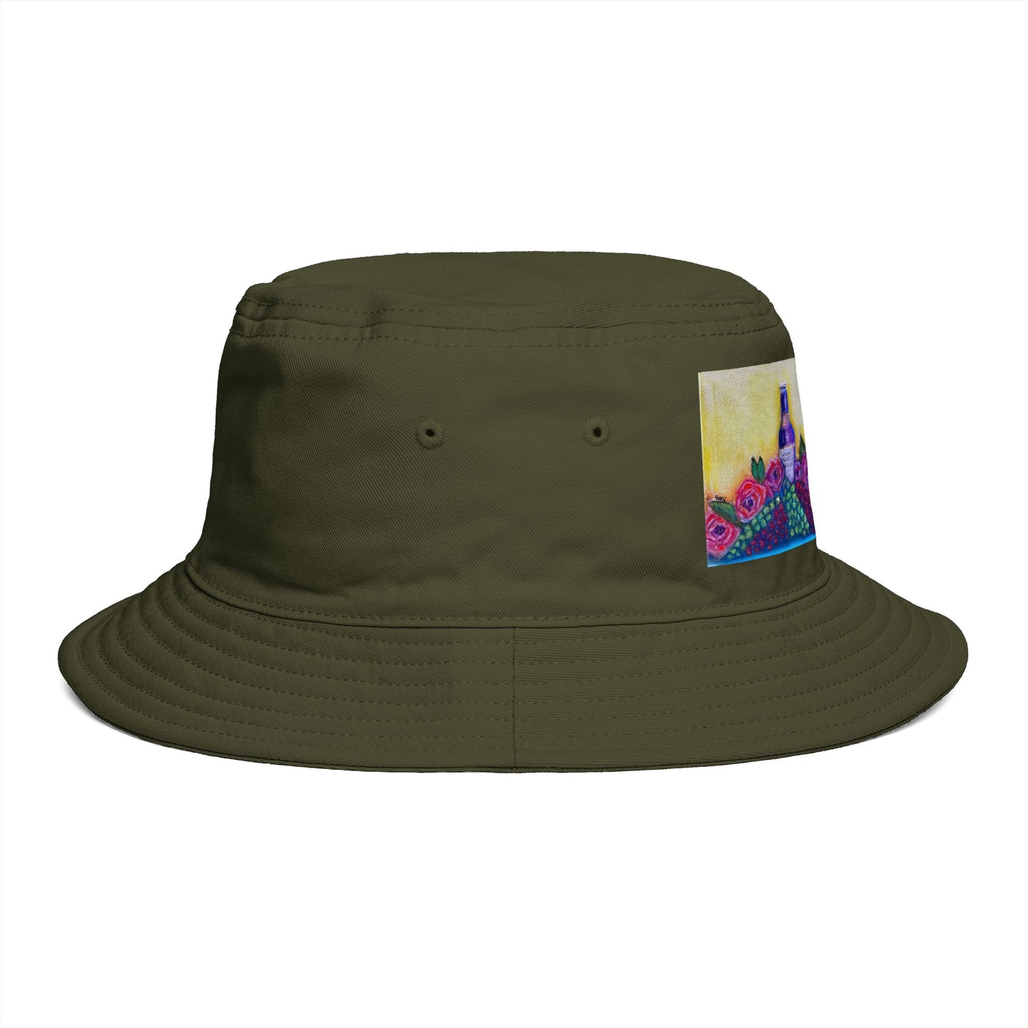 Roxy Rich Fine Art -GBV Wine and Roses - Stylish Durable Bucket Hat