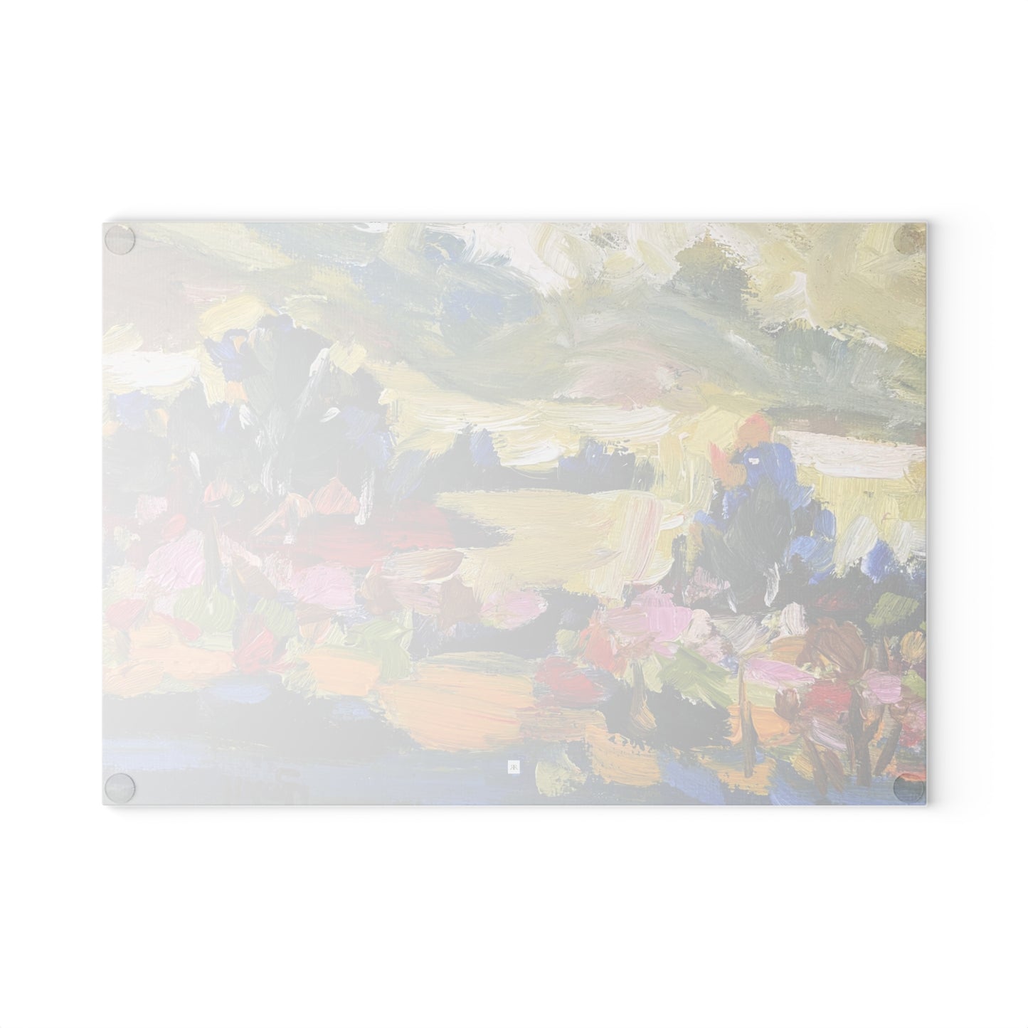 Distant Thoughts Impressionism Landscape Glass Cutting Board