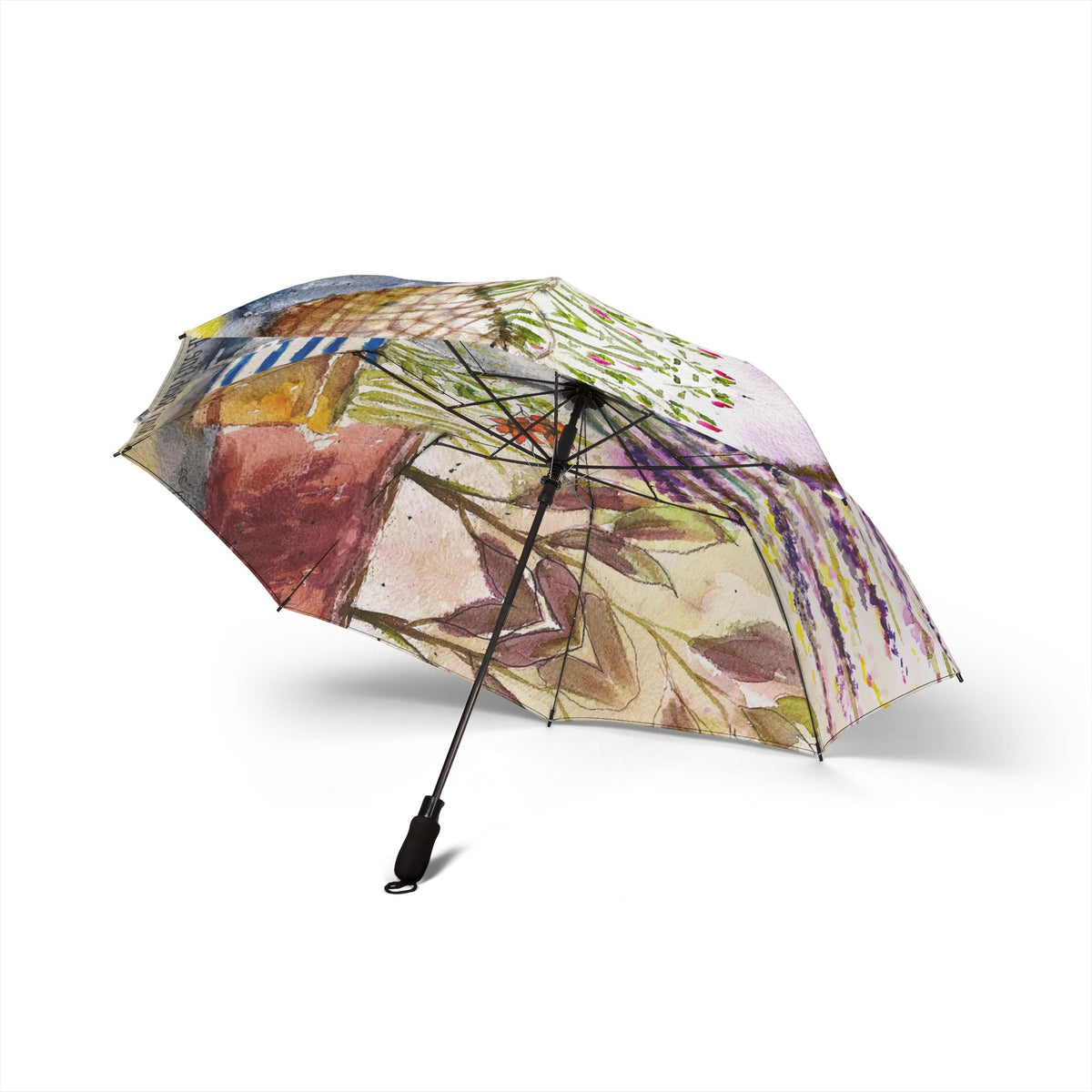 Umbrella-  Lavender in a Silver Bucket