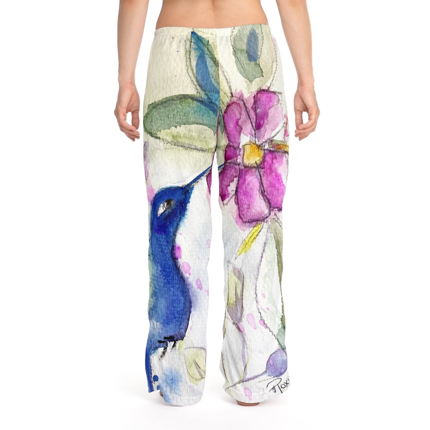 Pajama Pants - Hummingbird in Spring- Women's Pajama Pants