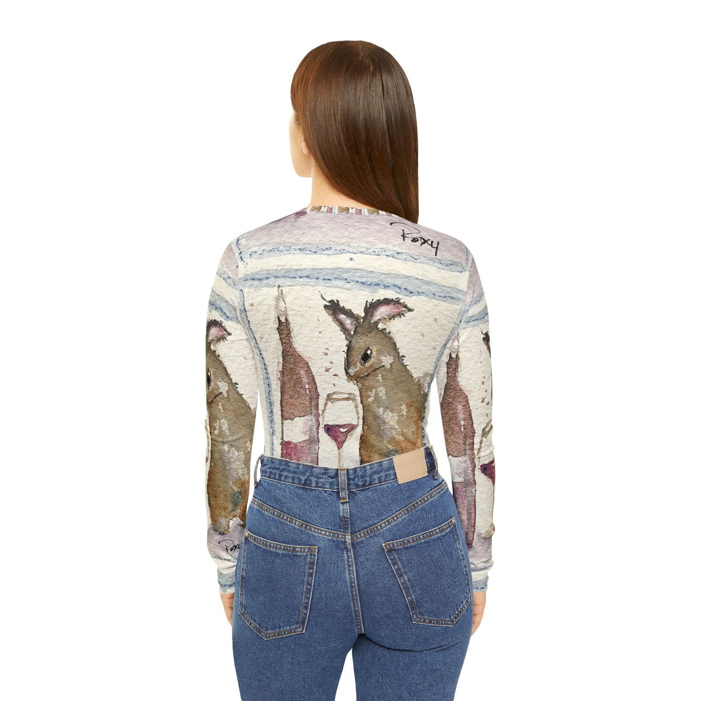 Long Sleeve Shirt- Dunk Bunny #2- V-neck Women's