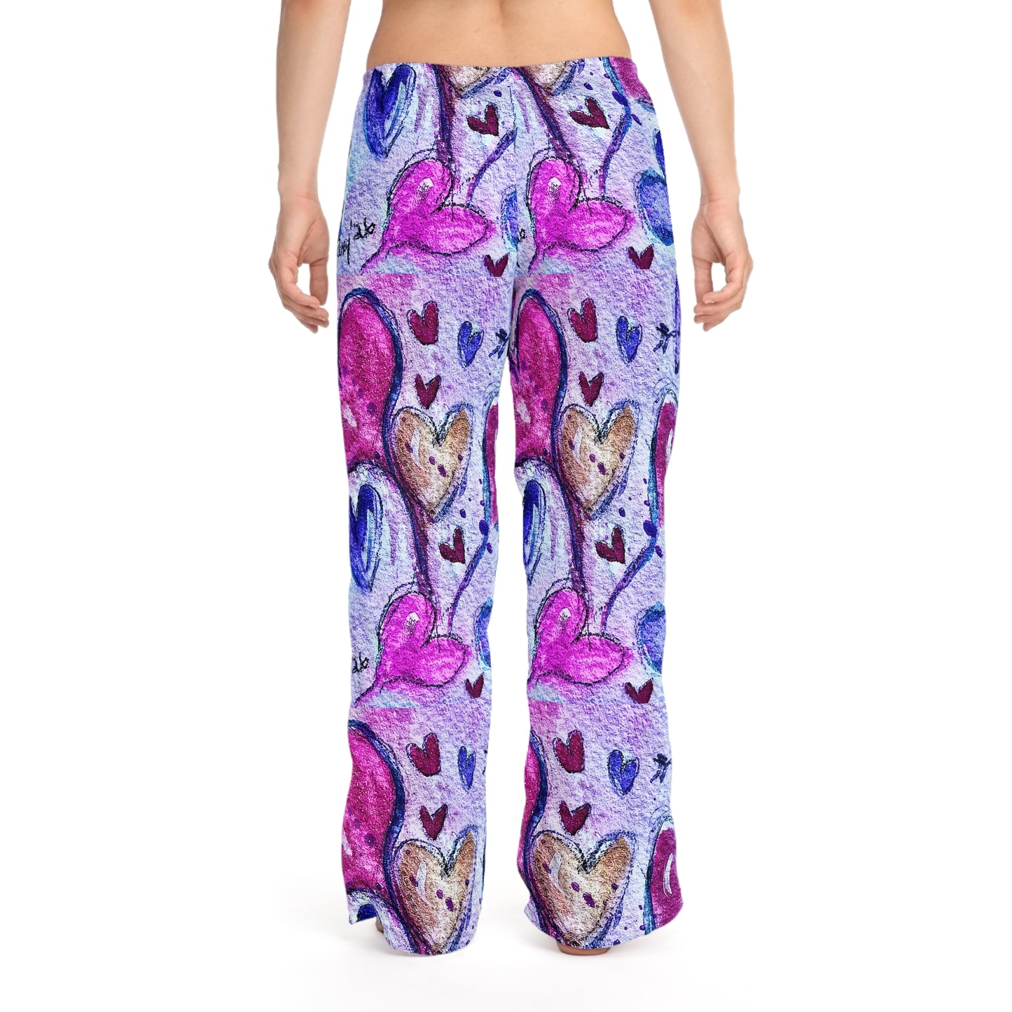 Pajama Pants - Floating Hearts Parade- Women's Pajama Pants