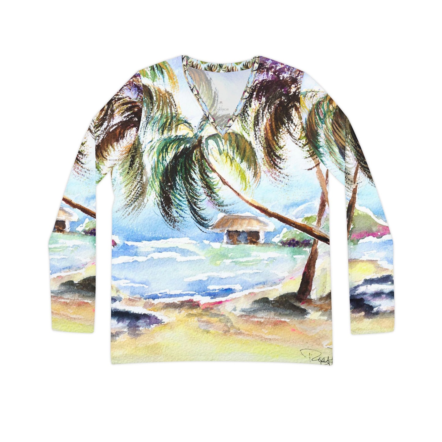 Long Sleeve Hawaii Awaits - V-neck Women's