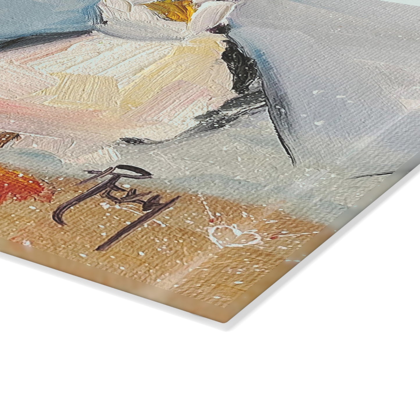 Inquisitive Seagull Glass Cutting Board