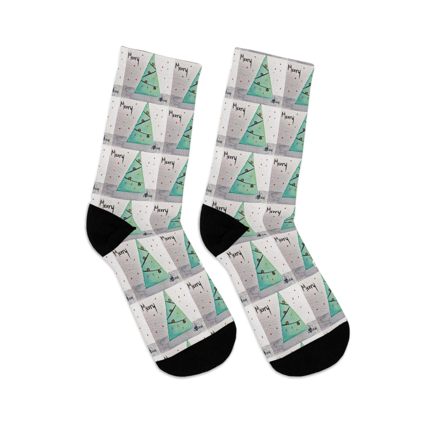 Merry Christmas Trees Socks
