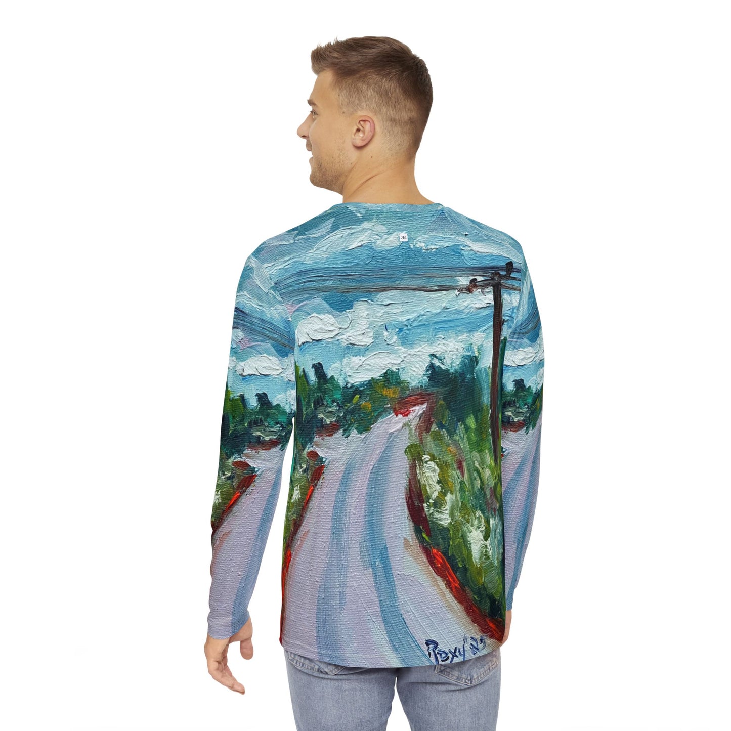 Men's Long Sleeve Shirt - Unique Classic Tee-Road to Tranquility Cotswolds