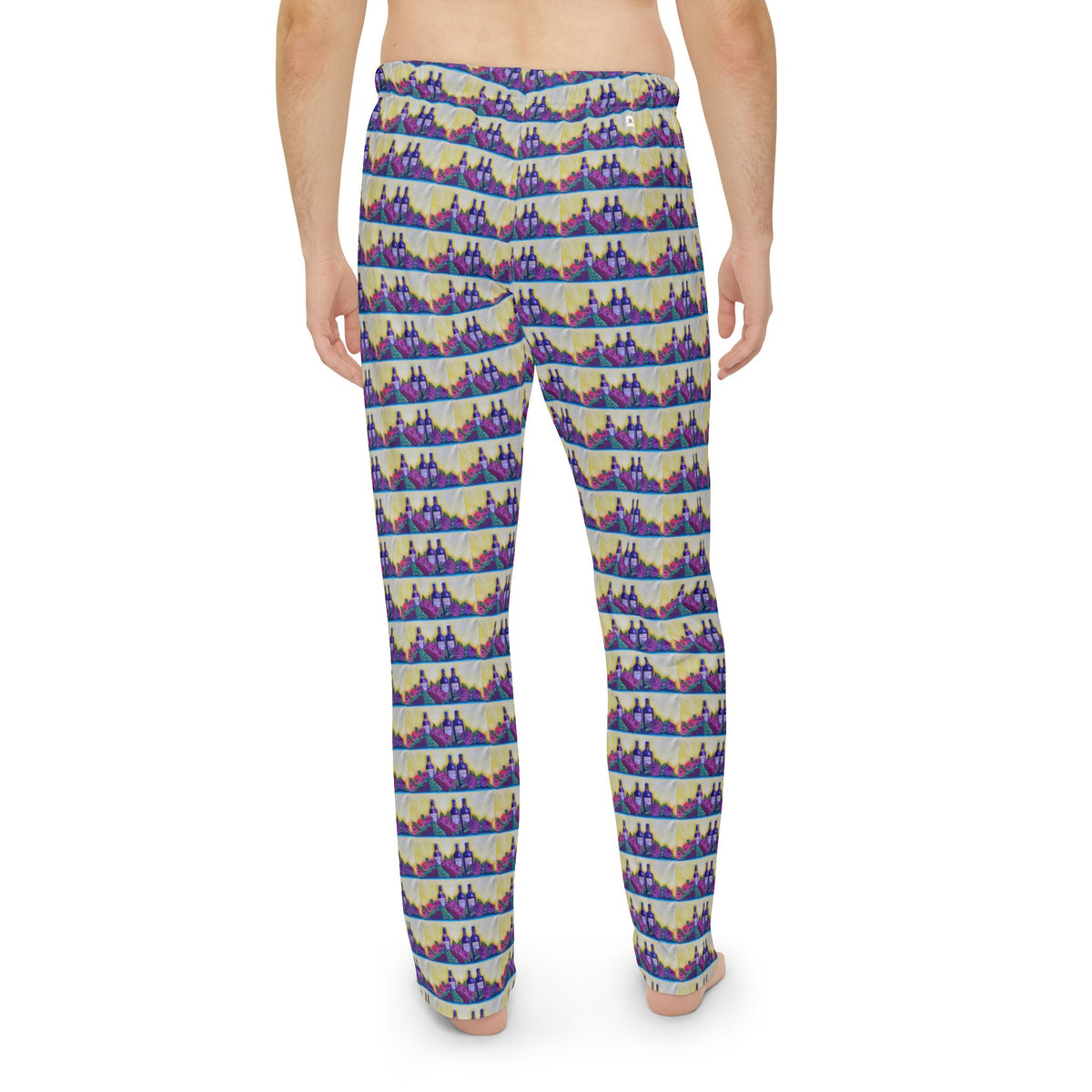 Men's Pajama Pants featuring Roxy Rich GBV Wine and Roses- Fun Travel Wear