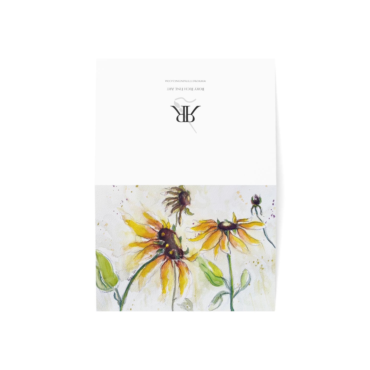 Elegant Sunflowers Greeting Cards Blank Inside