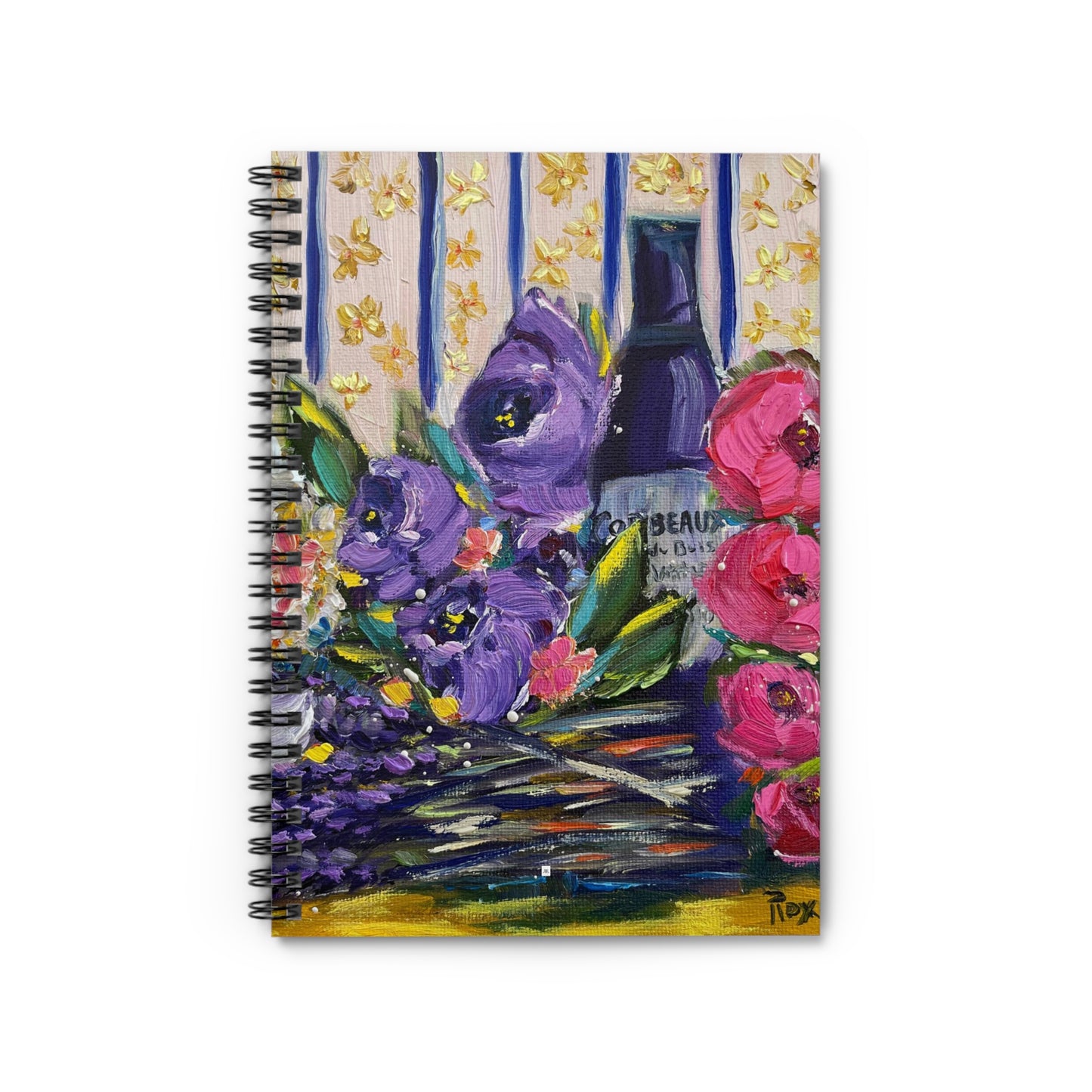 Corbeaux Wine and Lavender- Spiral Notebook