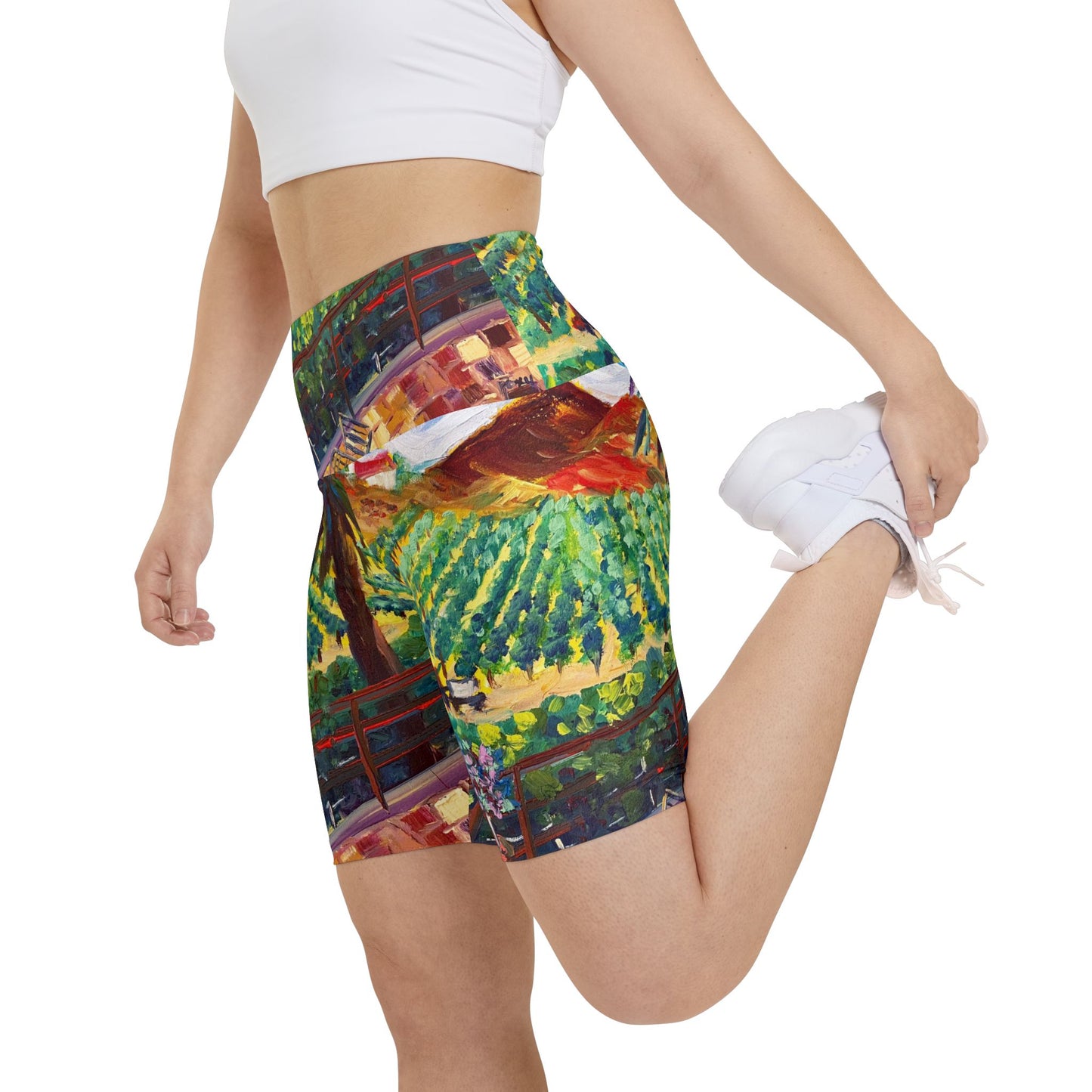 Women's Workout Shorts - Vineyard View at Chapin-Temecula