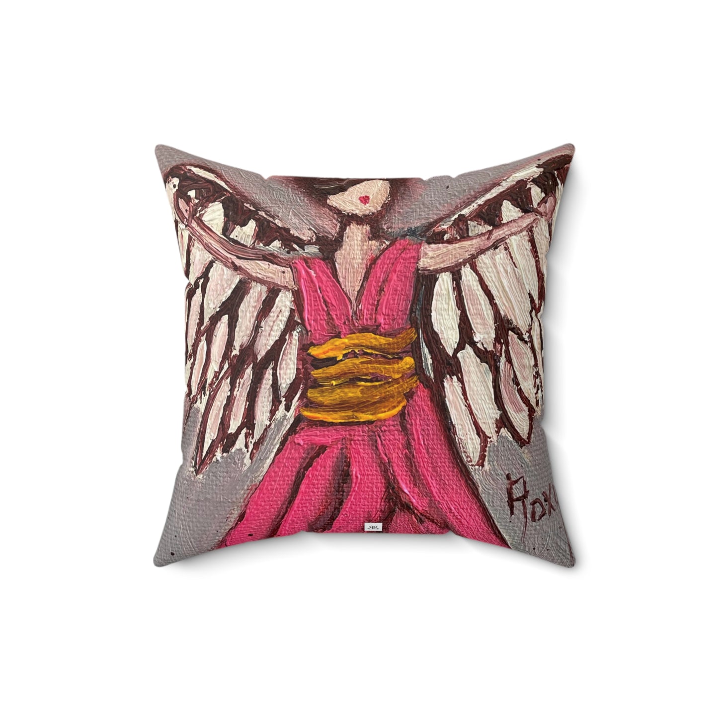 Pink Angel Indoor Spun Polyester Square Pillow