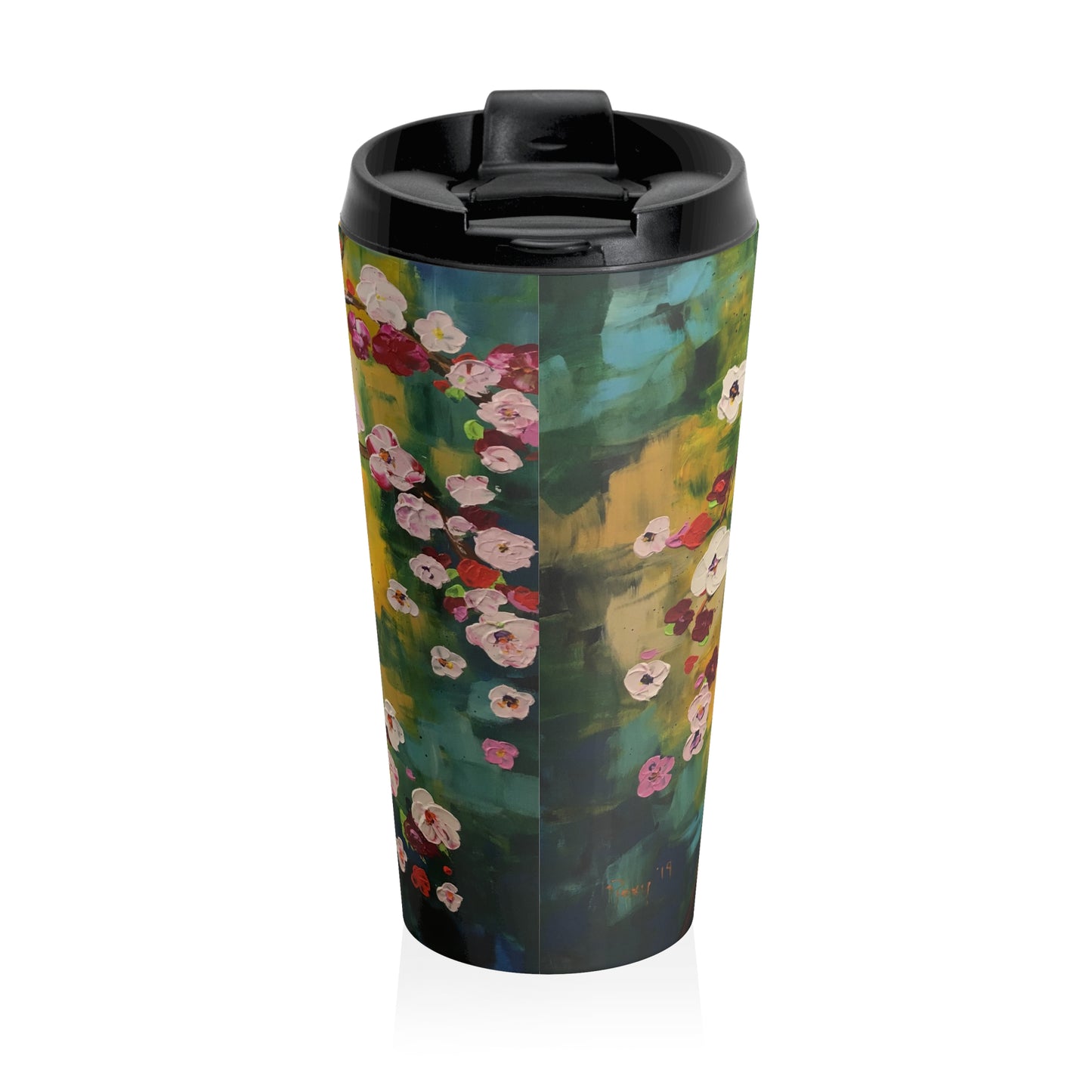 Abstract Cherry Blossoms Stainless Steel Travel Mug
