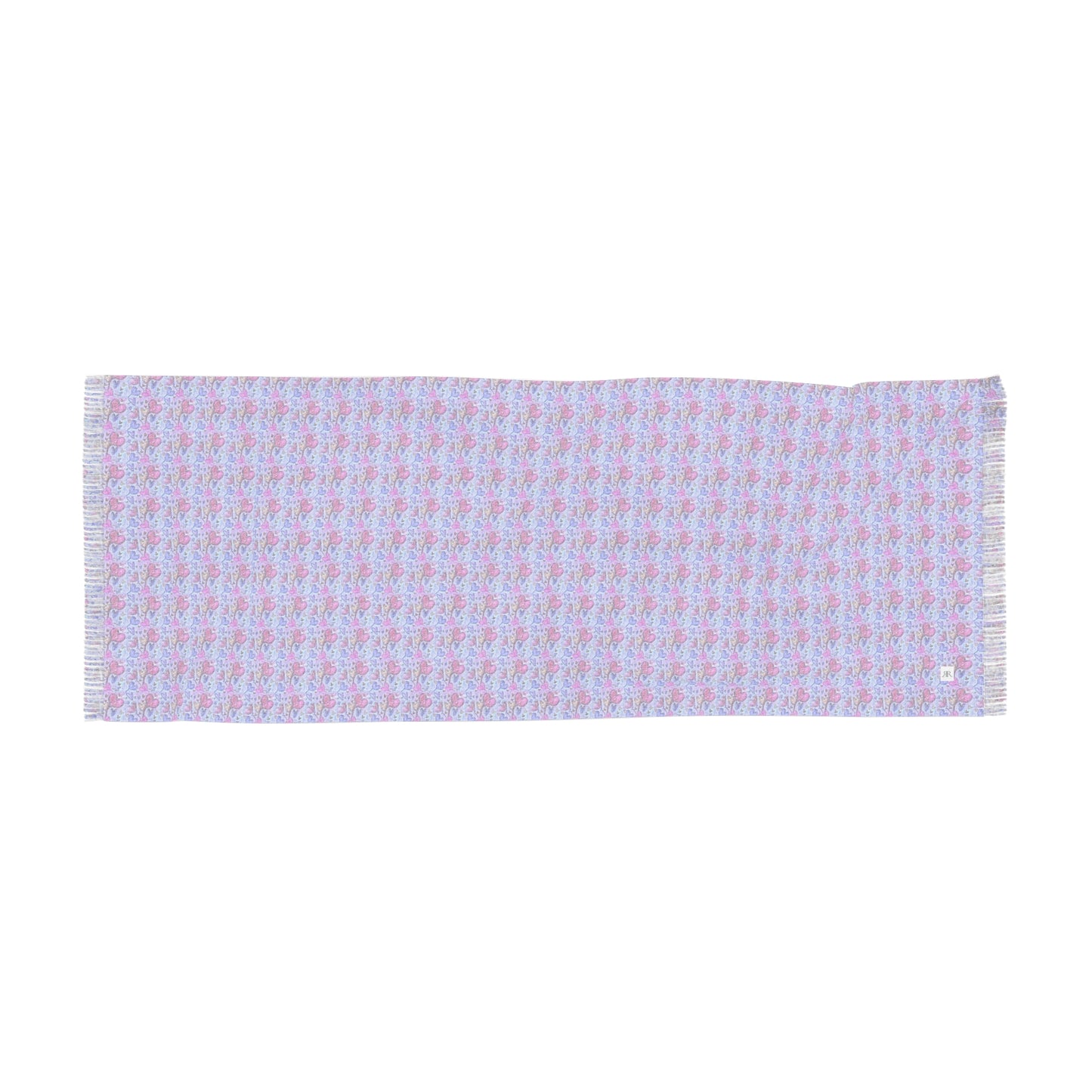 Colorful Scarf — Valentine's Day Floating Hearts-Love Scarf-Artistic Lightweight Neck Wrap