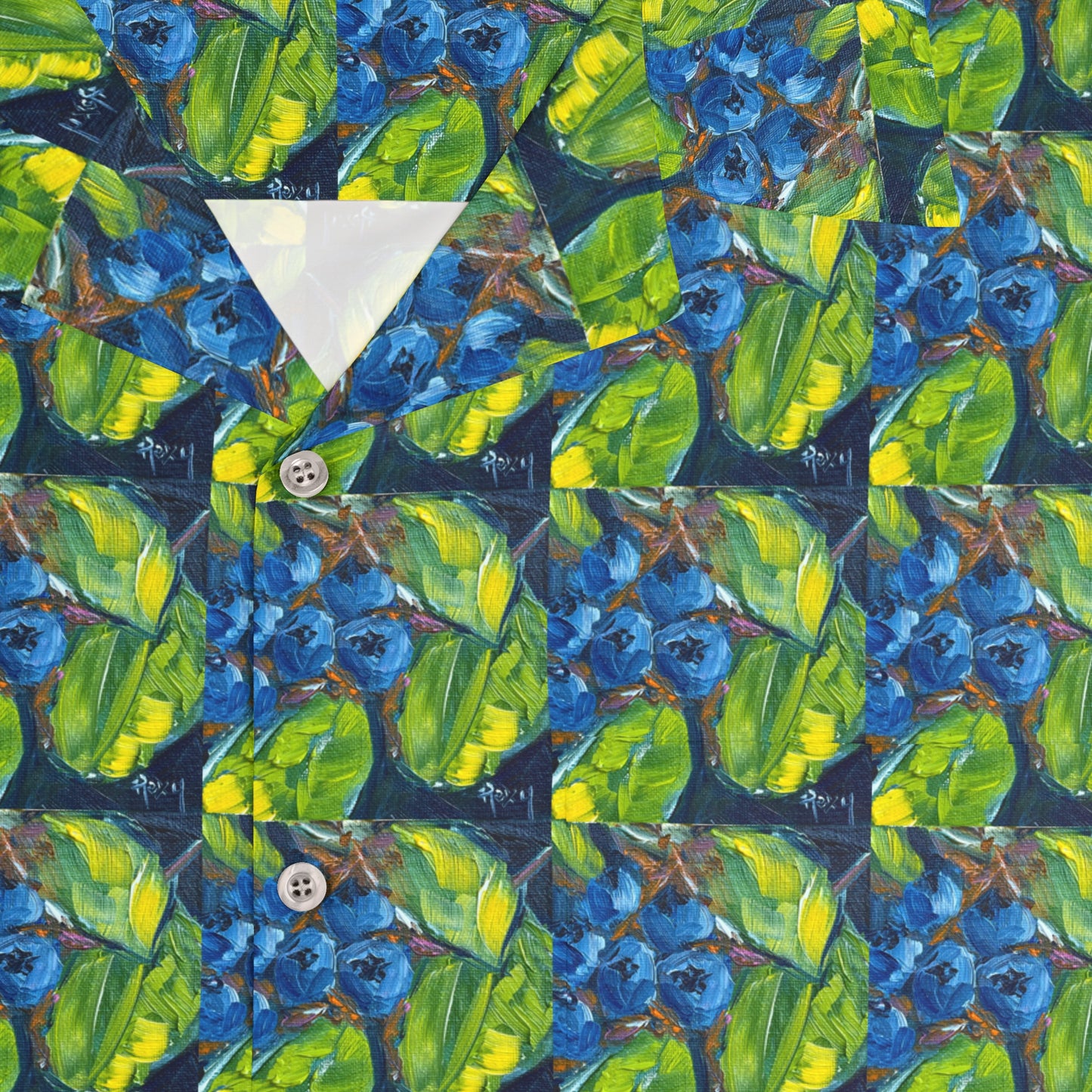 Blueberry Art -Men's Hawaiian Shirt — Elegant Understated Men’s Beach Shirt