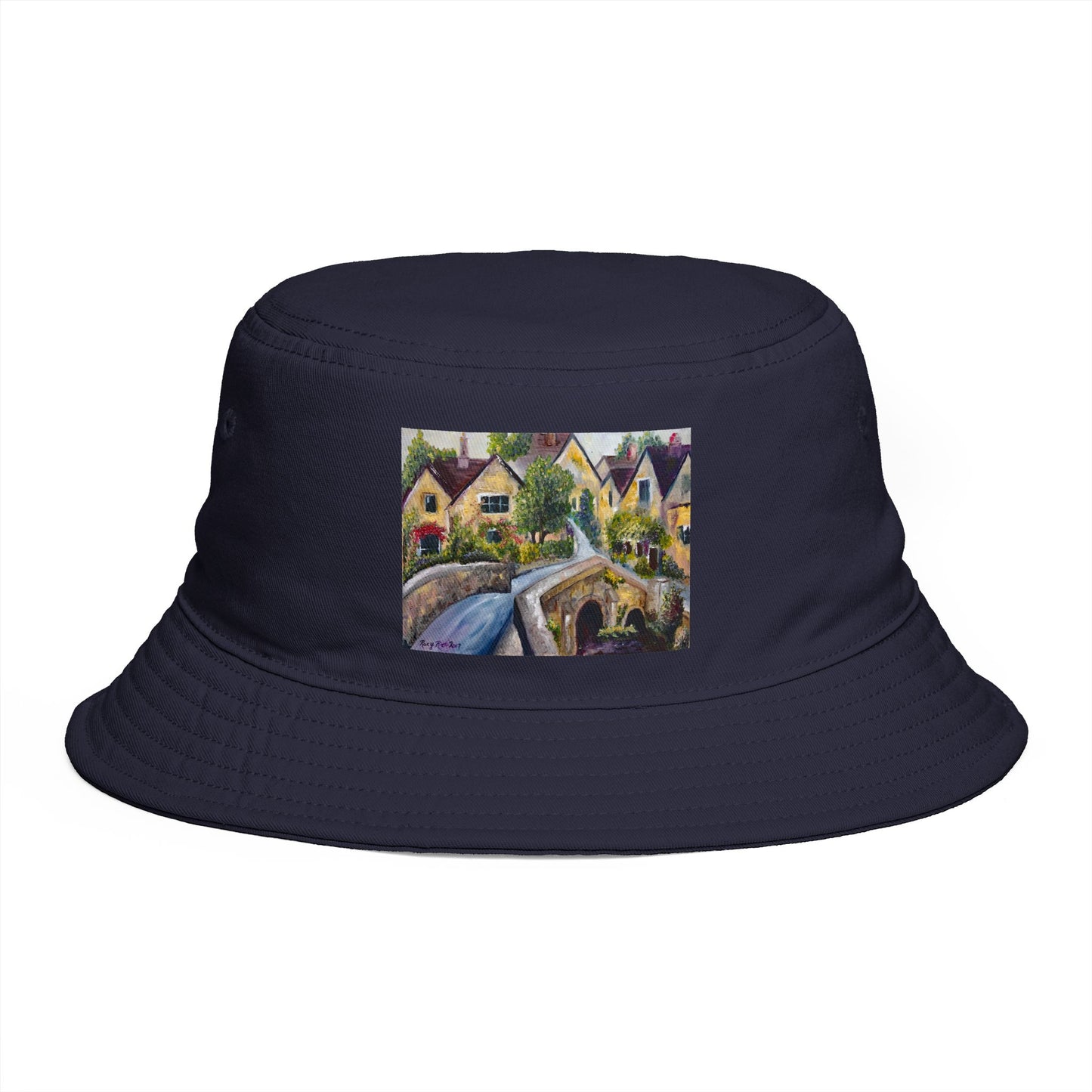 Roxy Rich Fine Art-Castle Combe Cotswolds - Stylish Durable Bucket Hat