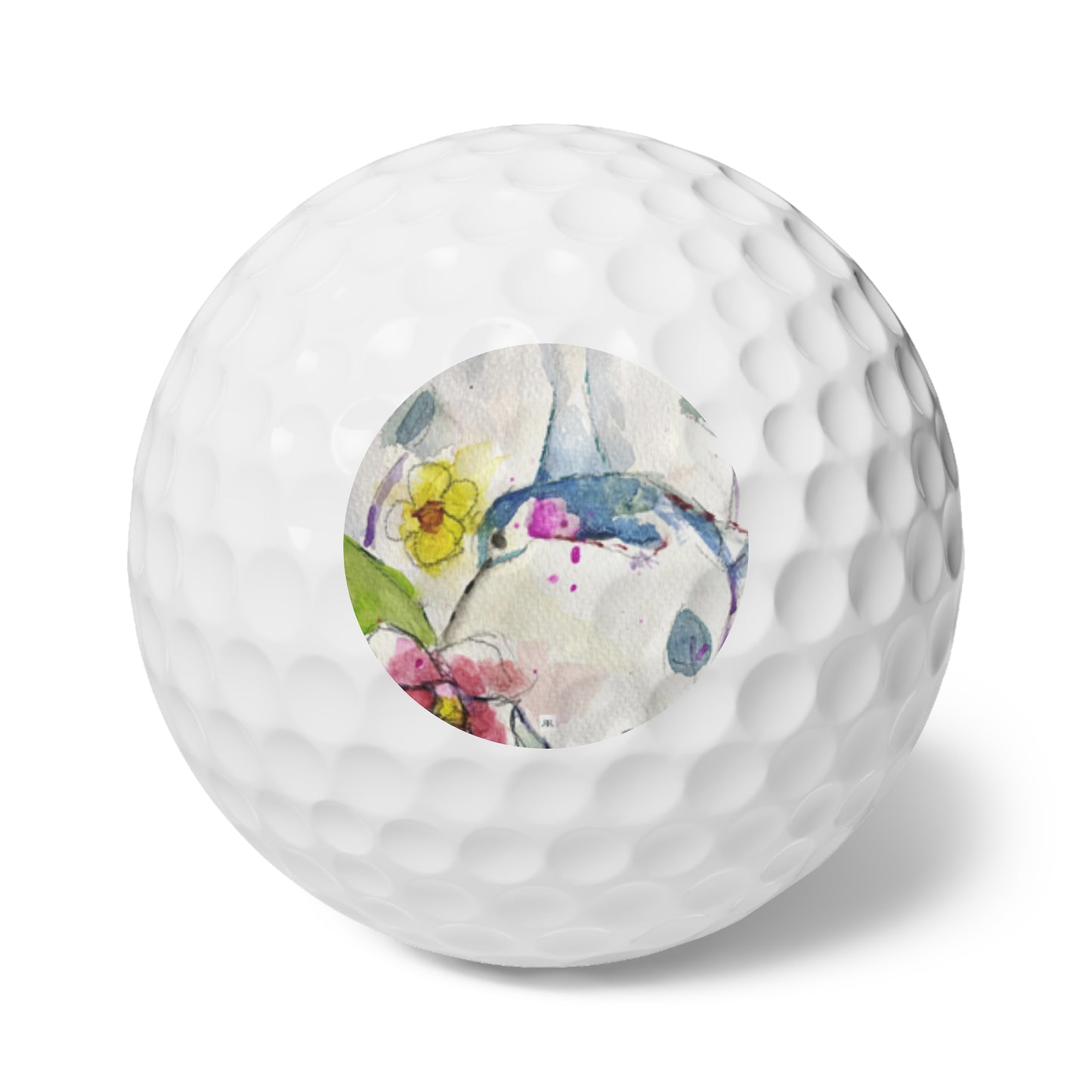 Golf Balls, 6pcs- Abstract Hummingbird