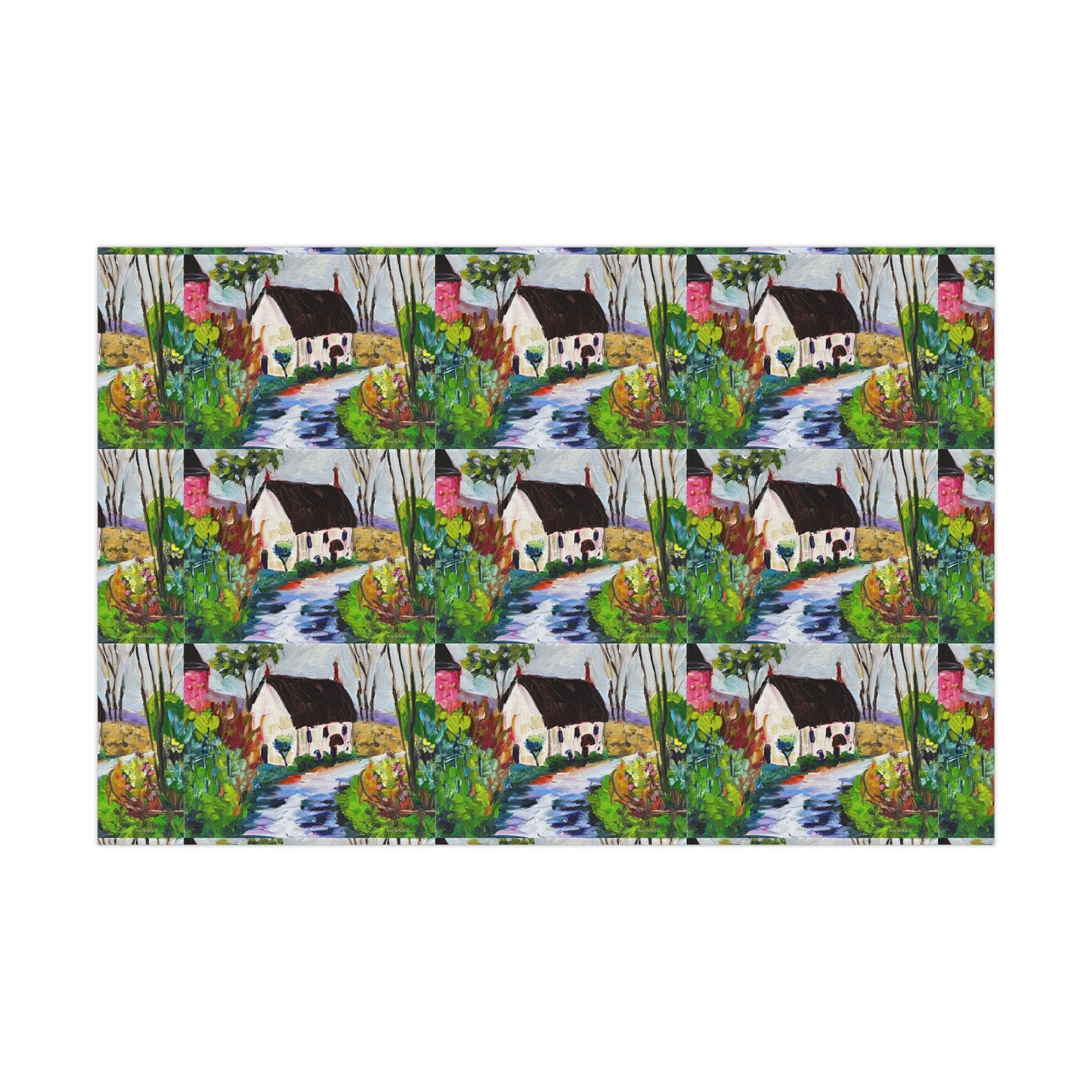 Charming Cottage Cotswolds Gift Wrapping Paper-Ships from America