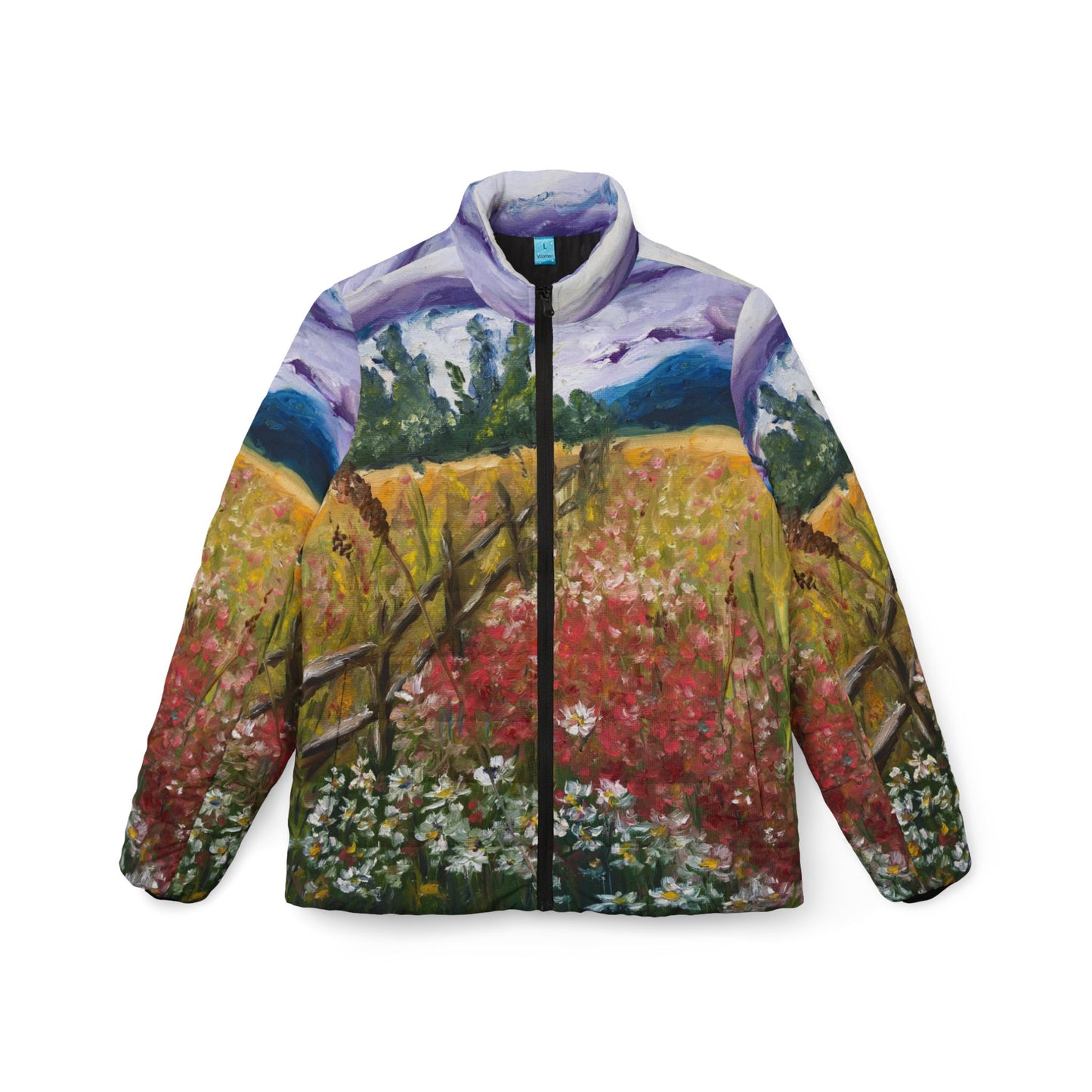 Women's Puffer Jacket - Roxy Rich Fine Art -French Countryside