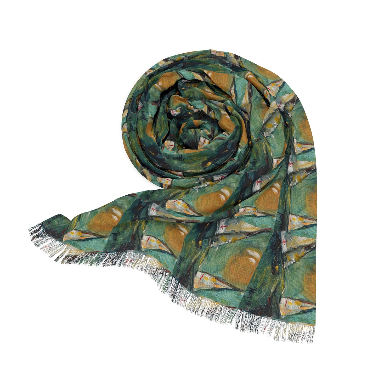 Colorful Scarf — Artistic Lightweight Neck Wrap- Sunshine Sails