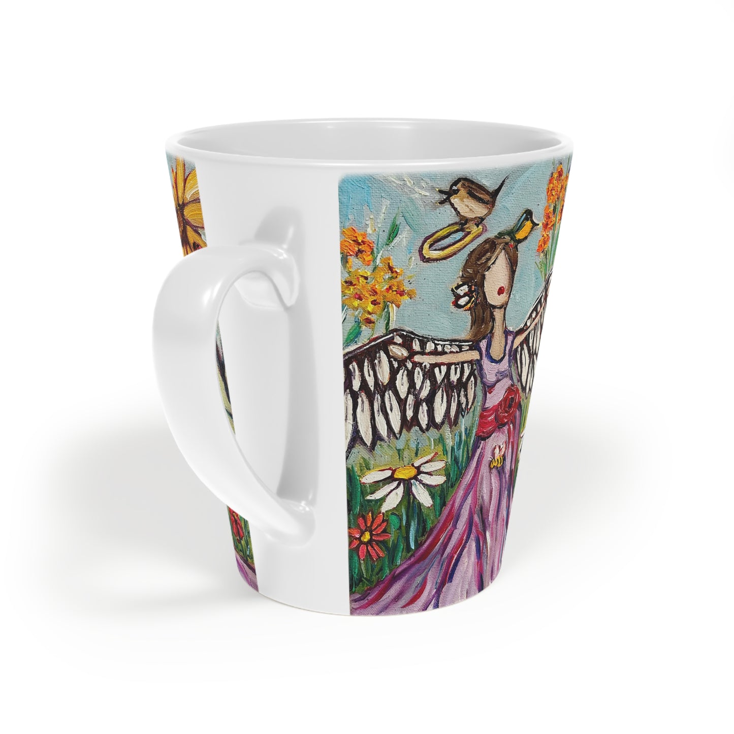 Garden Angel  Latte Mug, 12oz