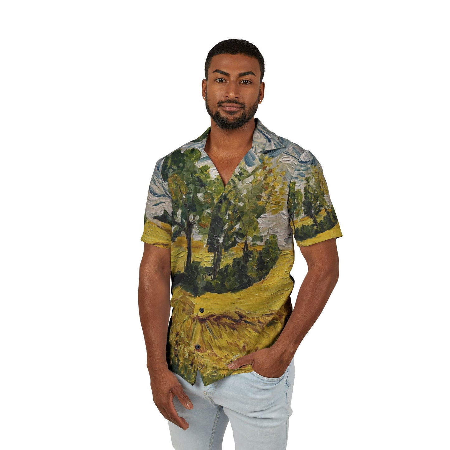 Men's Hawaiian Camp Shirt (AOP)-Sunny Day