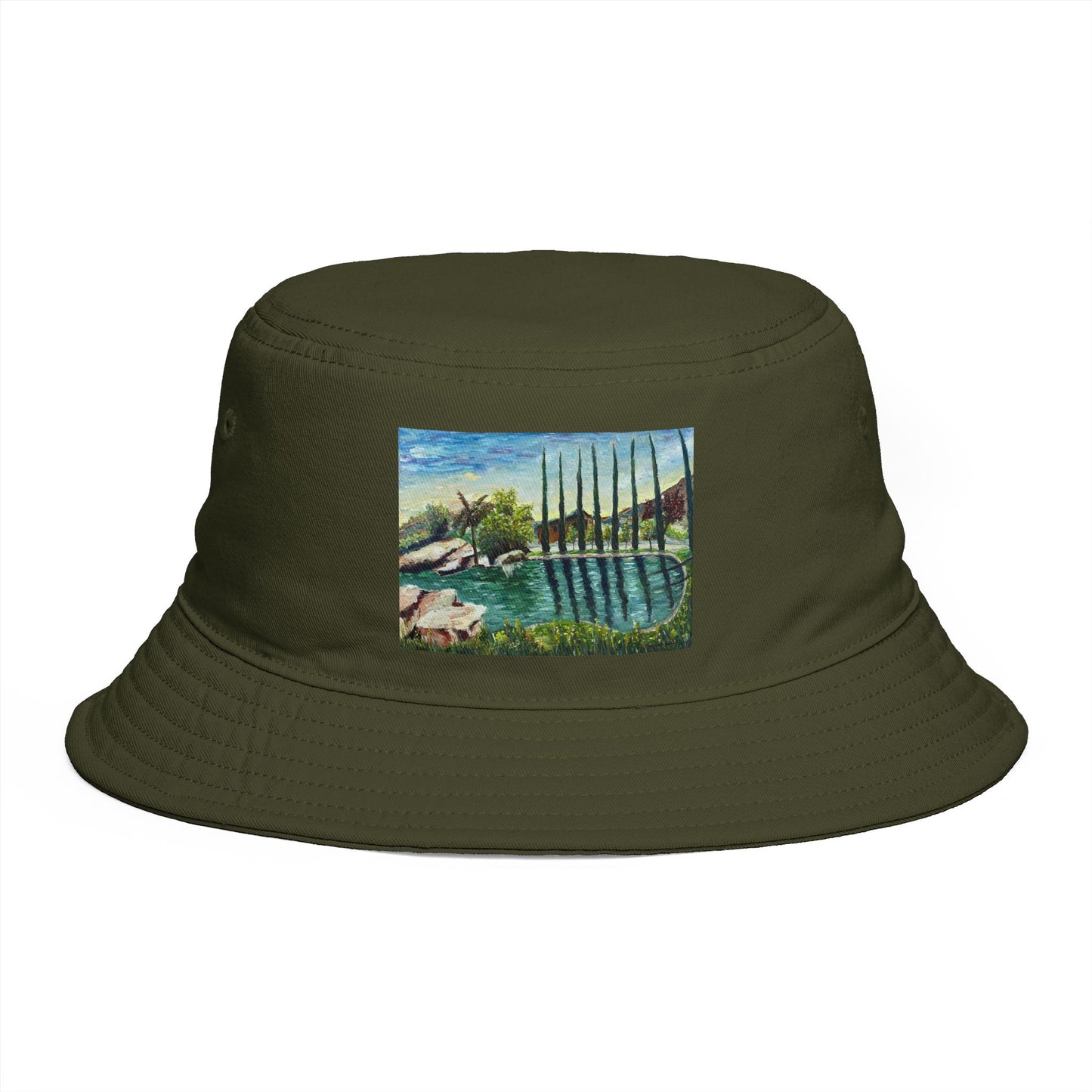 Roxy Rich Fine Art - The Pond at GBV - Bucket Hat — Stylish Durable Travel Hat