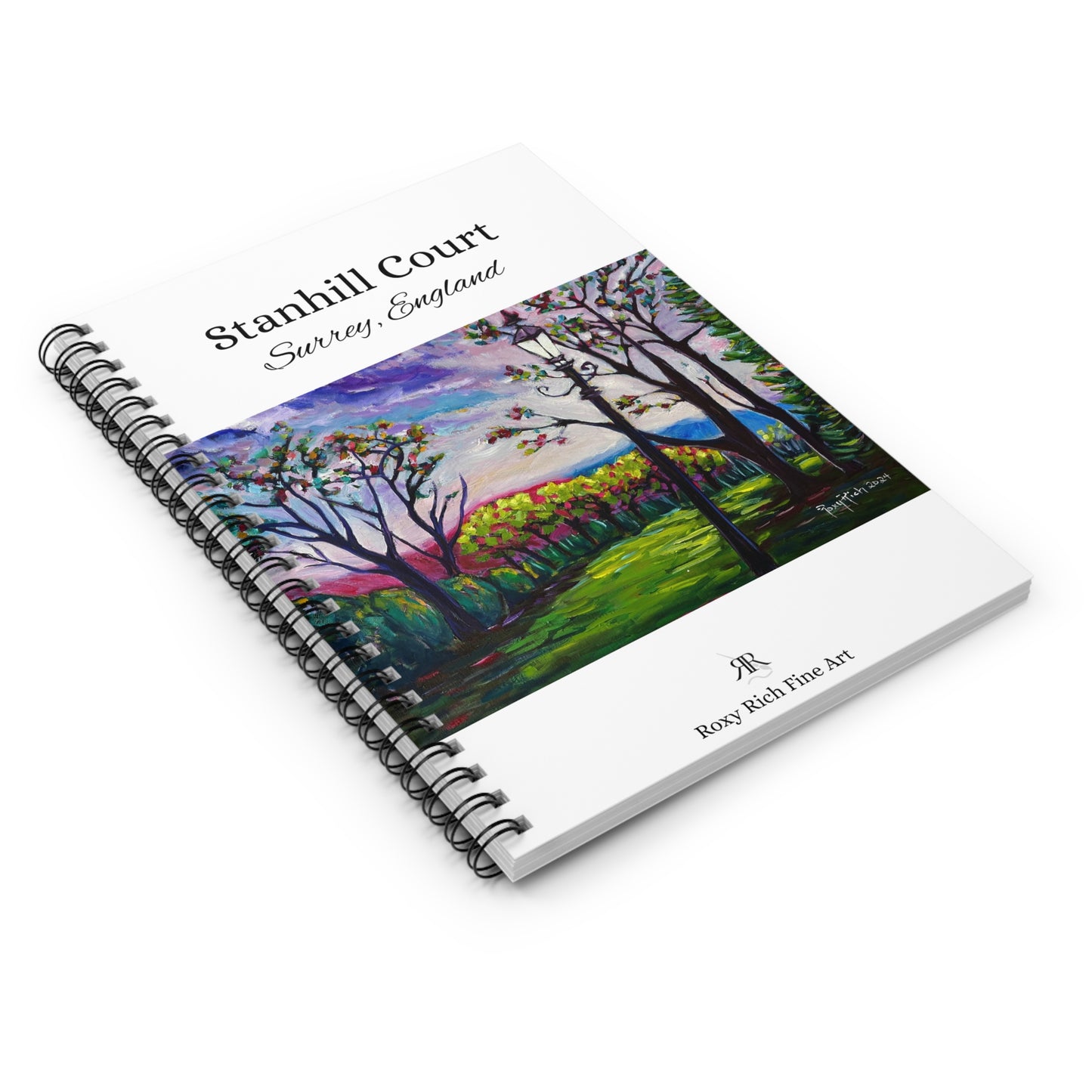 Sundown in Surrey at Stanhill Court Spiral Notebook