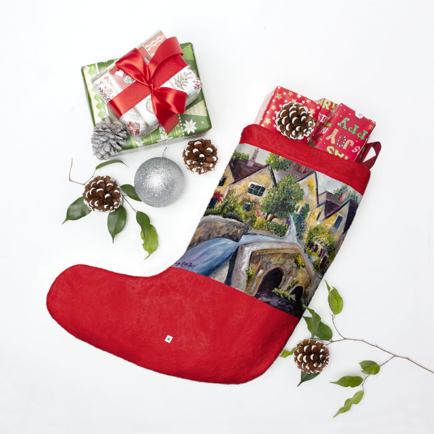 Castle Combe Cotswolds (Small Print) Christmas Stocking