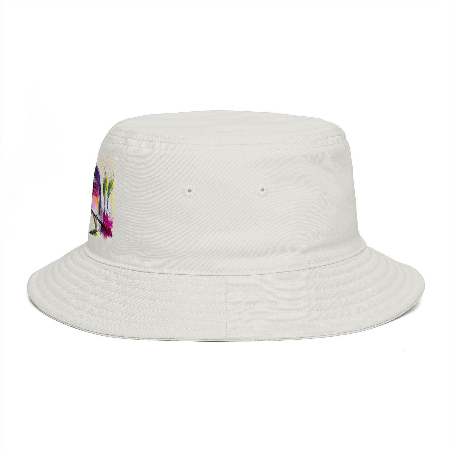 Roxy Rich Fine Art -Flutter Pause Hummingbird- Bucket Hat — Stylish Durable Travel Hat