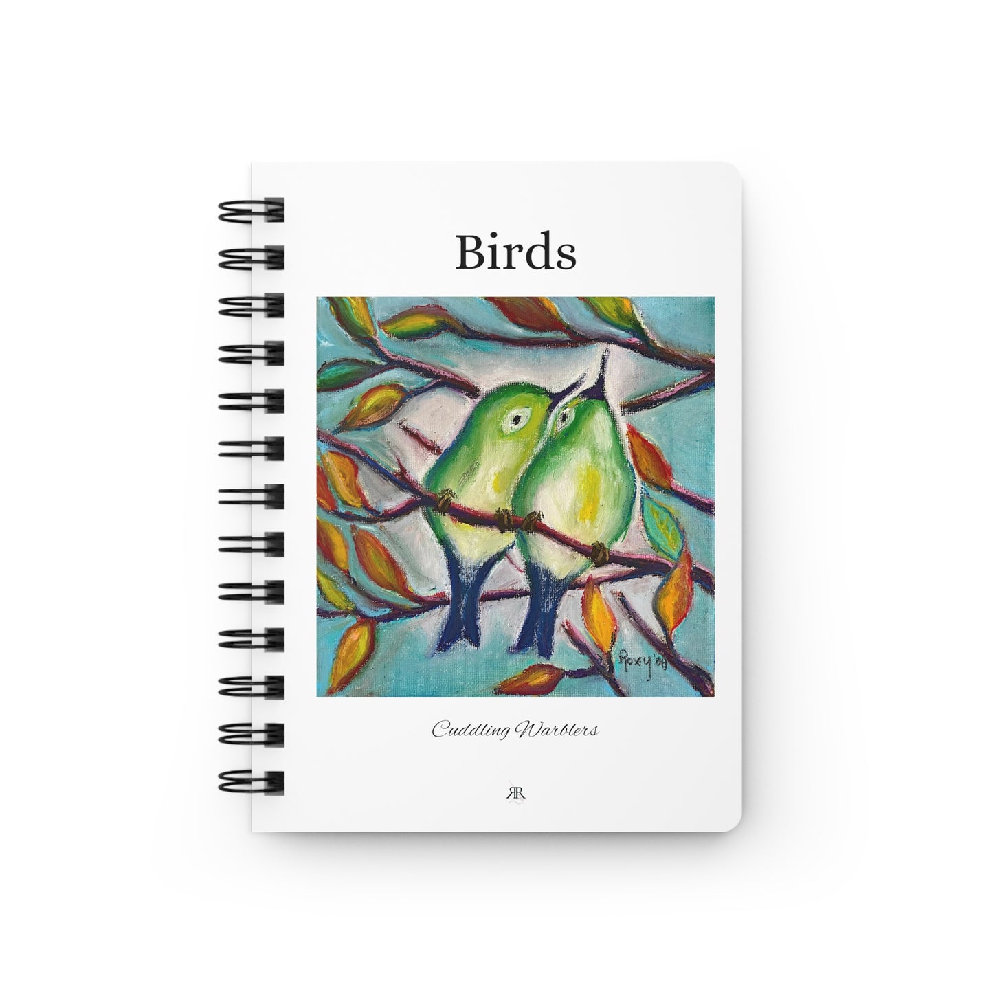 Birds-Six colorful Bird Paintings- Spiral Bound Journal