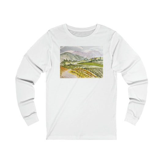 Road Down from the Villa at GBV Unisex Jersey Manches longues Tee