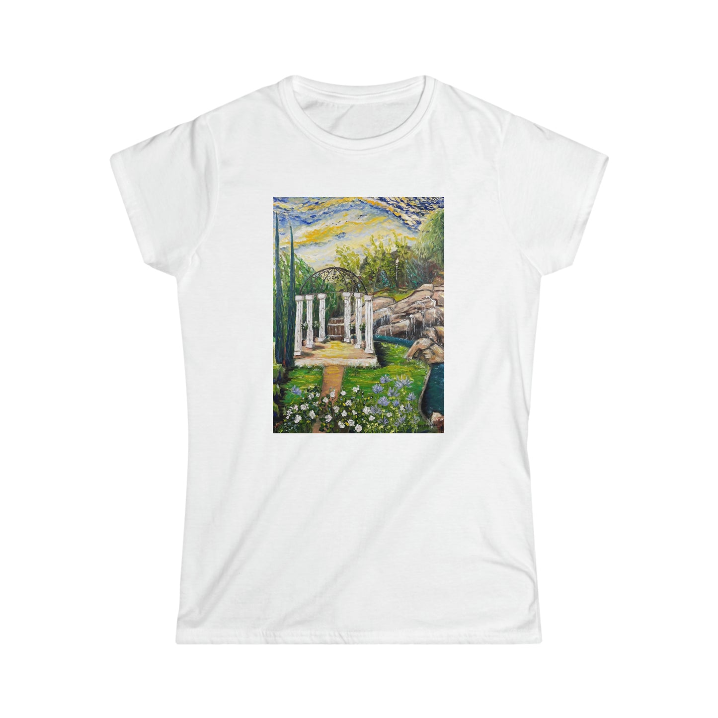 La Pergola chez Gershon Bachus Vintners T-shirt semi-ajusté Softstyle pour femmes