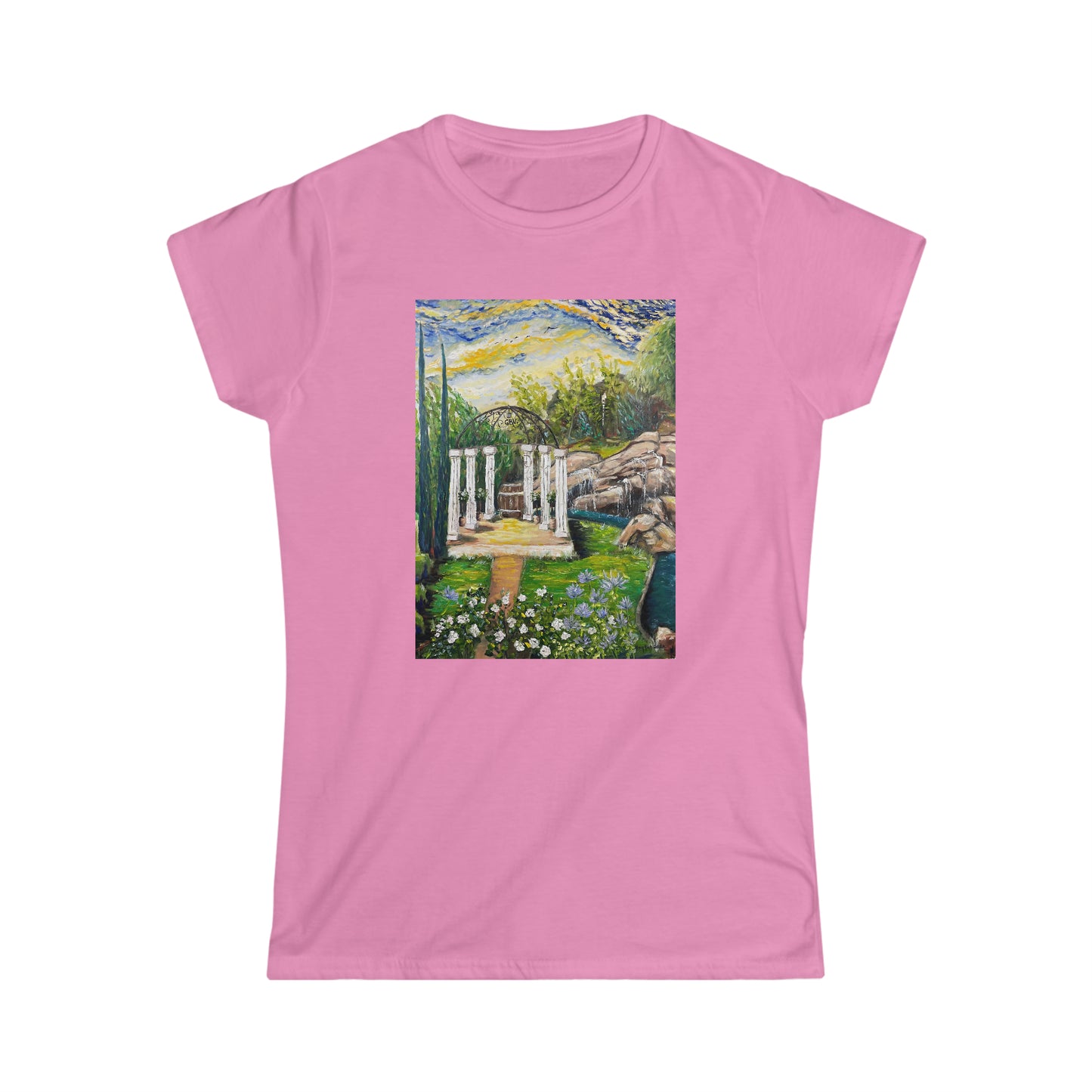 La Pergola chez Gershon Bachus Vintners T-shirt semi-ajusté Softstyle pour femmes