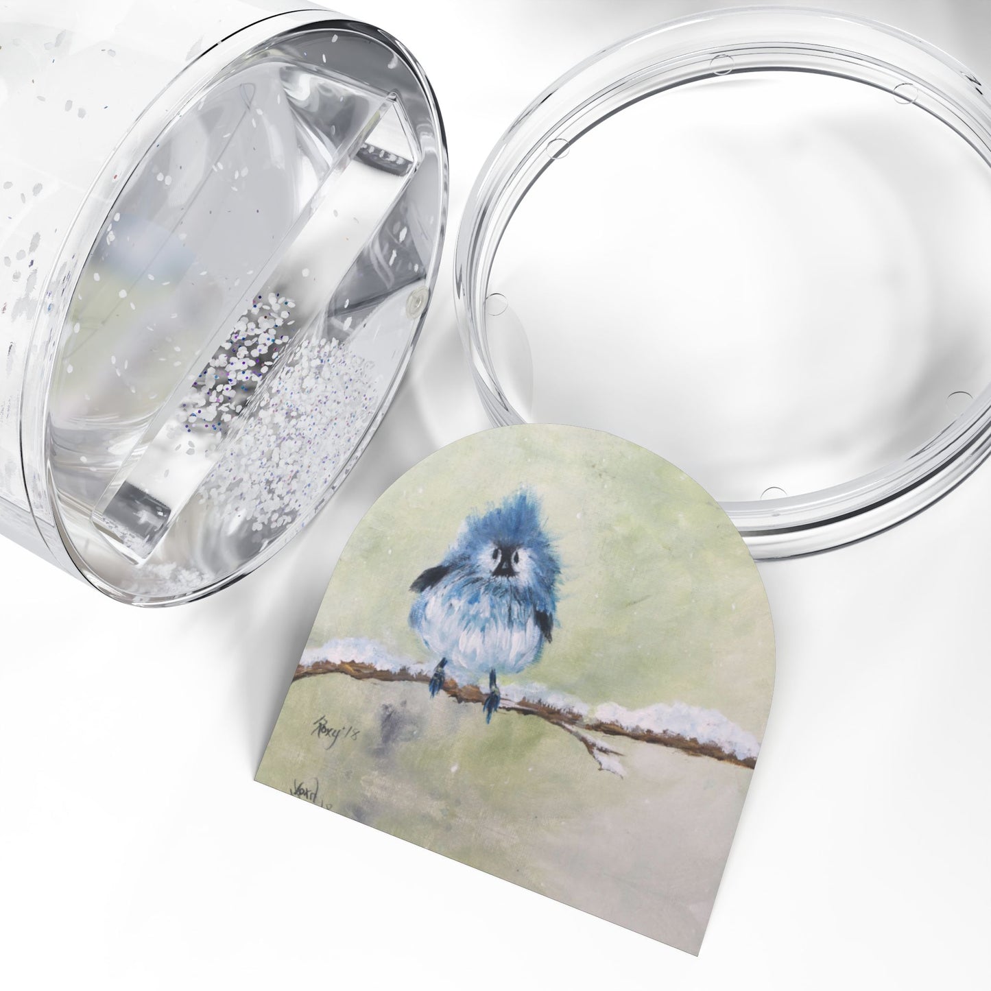 Snow Globe - Fluffy Fat Mountain Bluebird