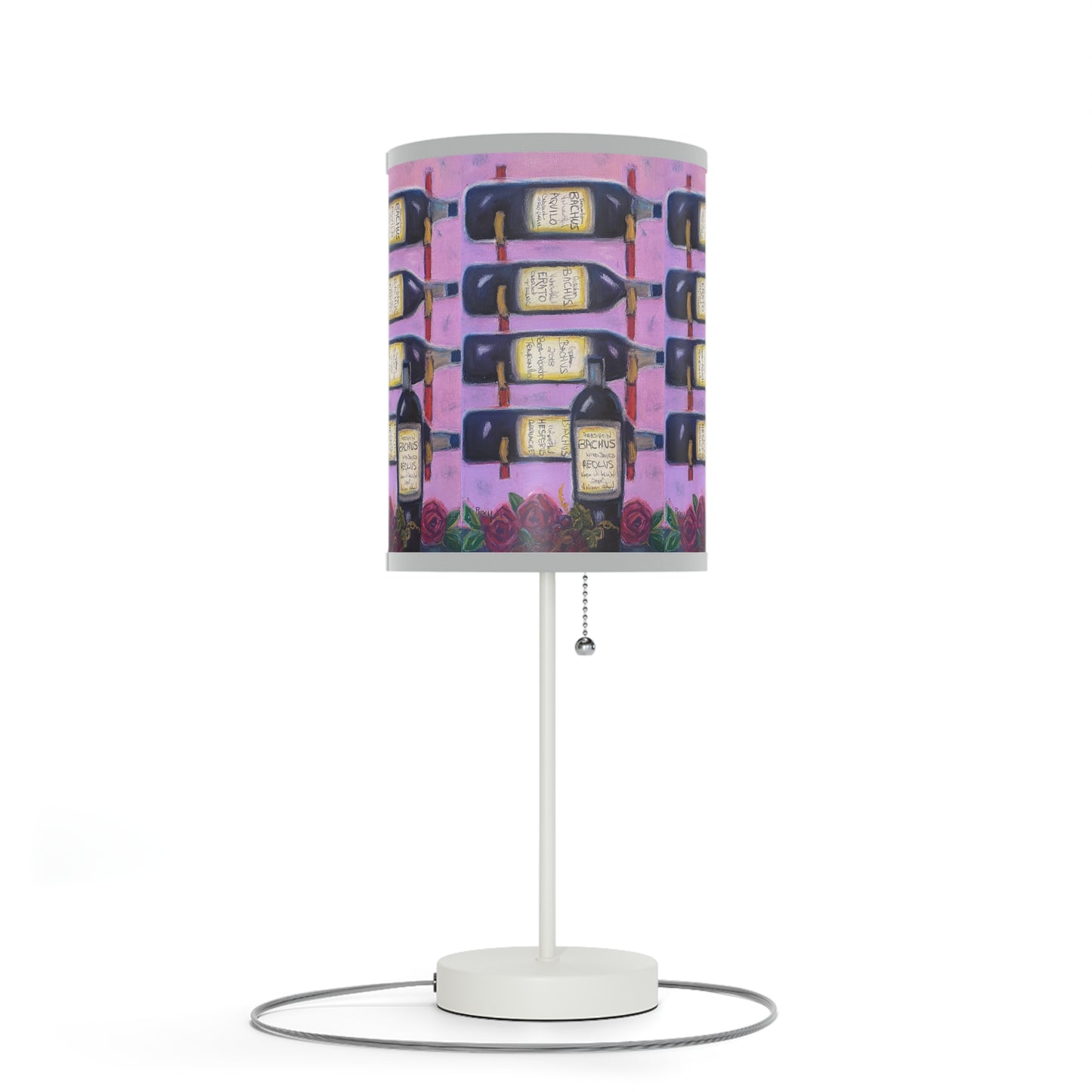 GBV Wine Rack and Roses Lamp on a Stand, US|CA plug
