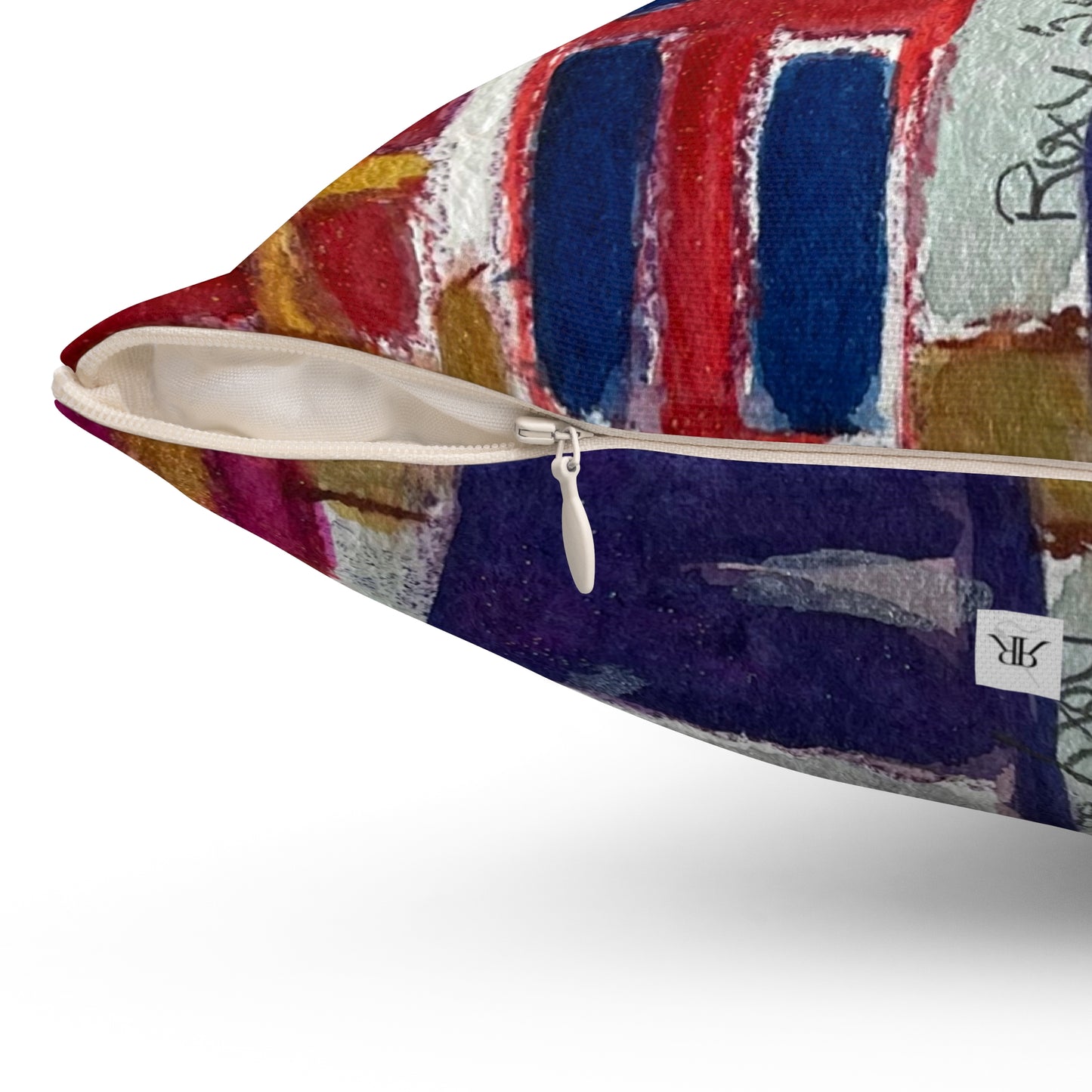 Indoor Spun Polyester Square Pillow-Merry Wine