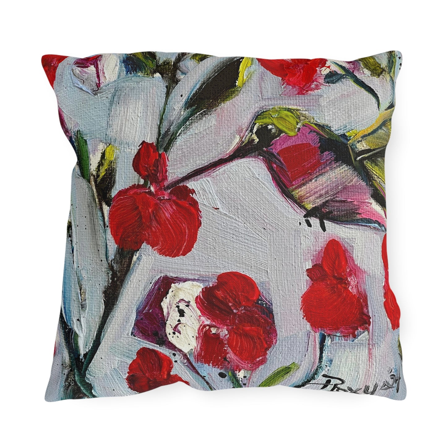 Hotlips Hummingbird Outdoor Pillows