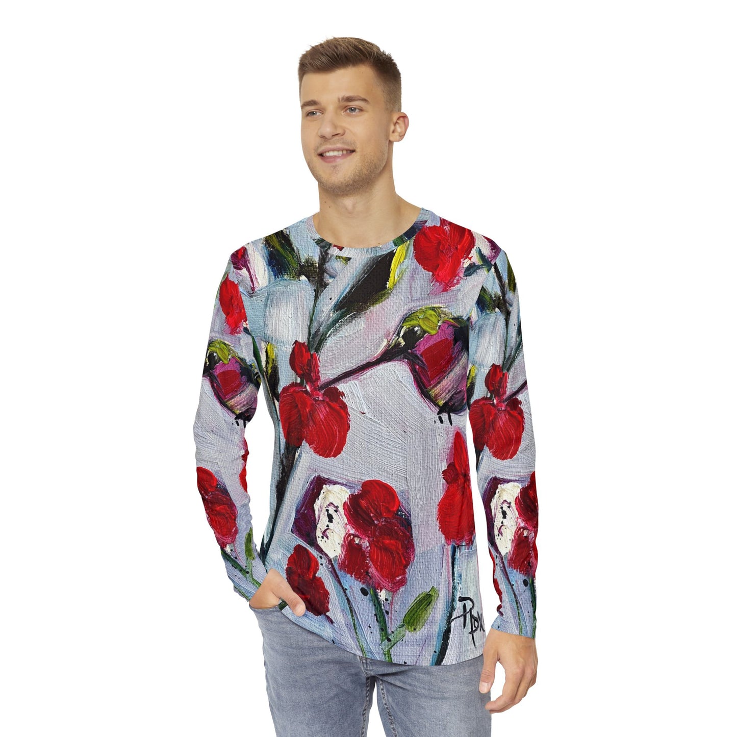 Men's Long Sleeve Shirt - Unique Classic Tee-Hotlips Hummingbird