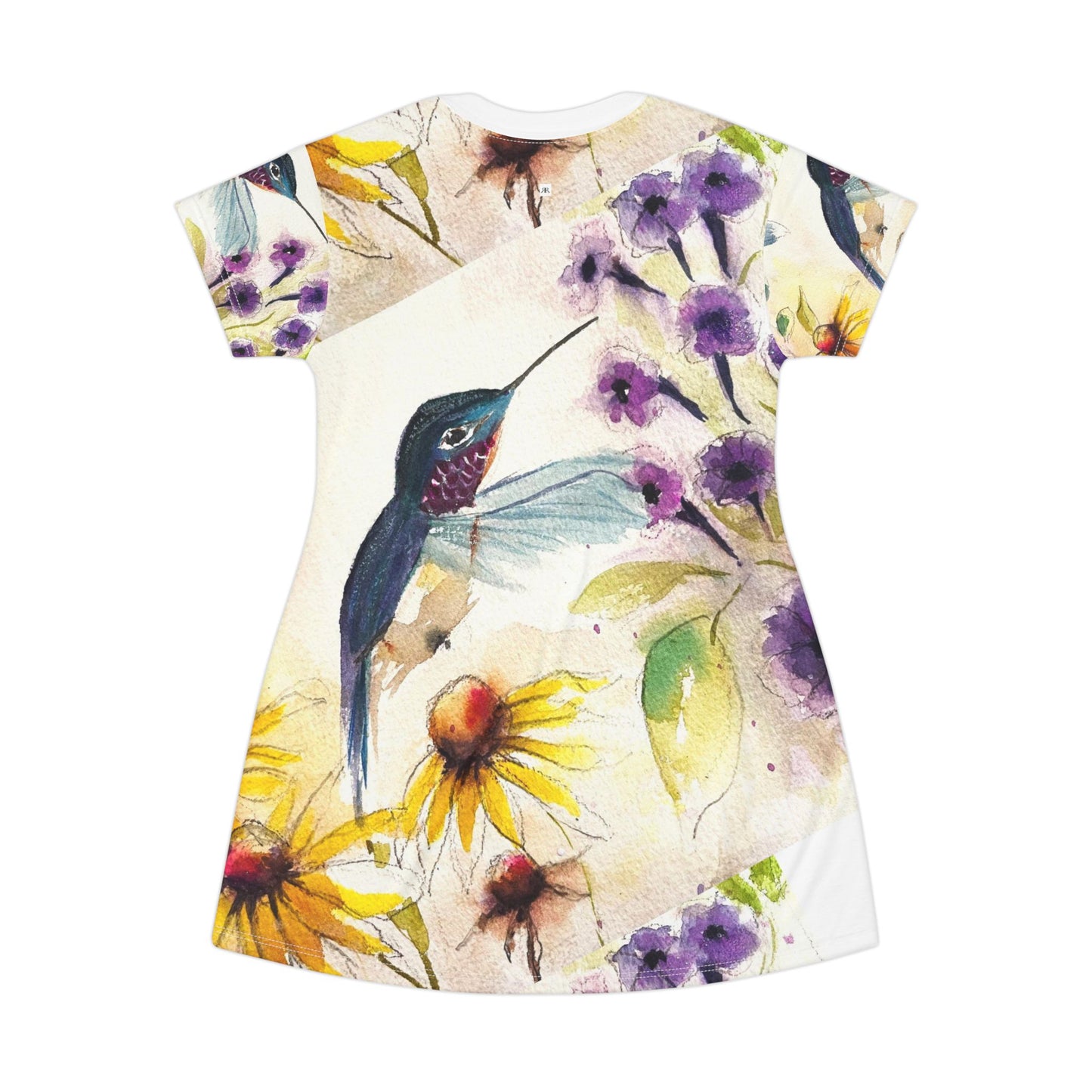 T-Shirt Dress -Happy Hummingbird