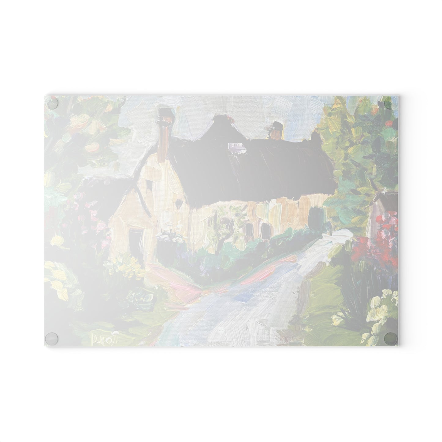 Charming Hideaway Cotswolds Glass Cutting Board