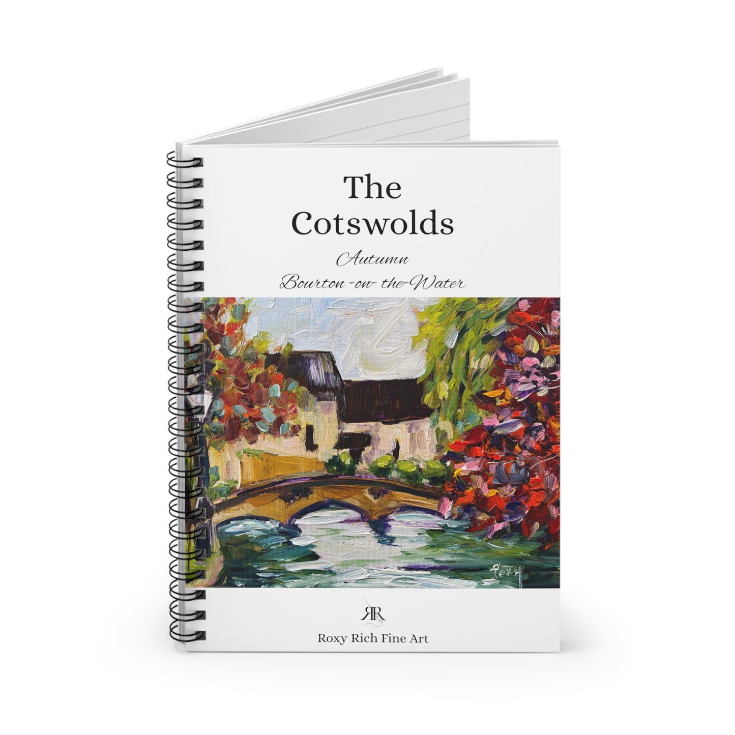 Otoño en Bourton on the Water "The Cotswolds" Cuaderno de espiral